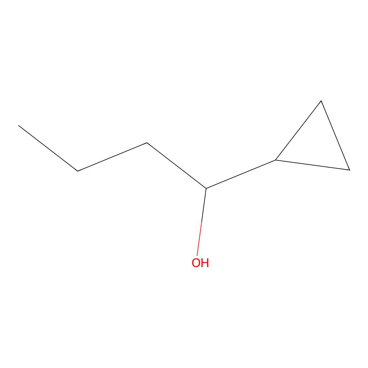 1-Cyclopropylbutan-1-ol molecular structure, CAS 4426-61-3