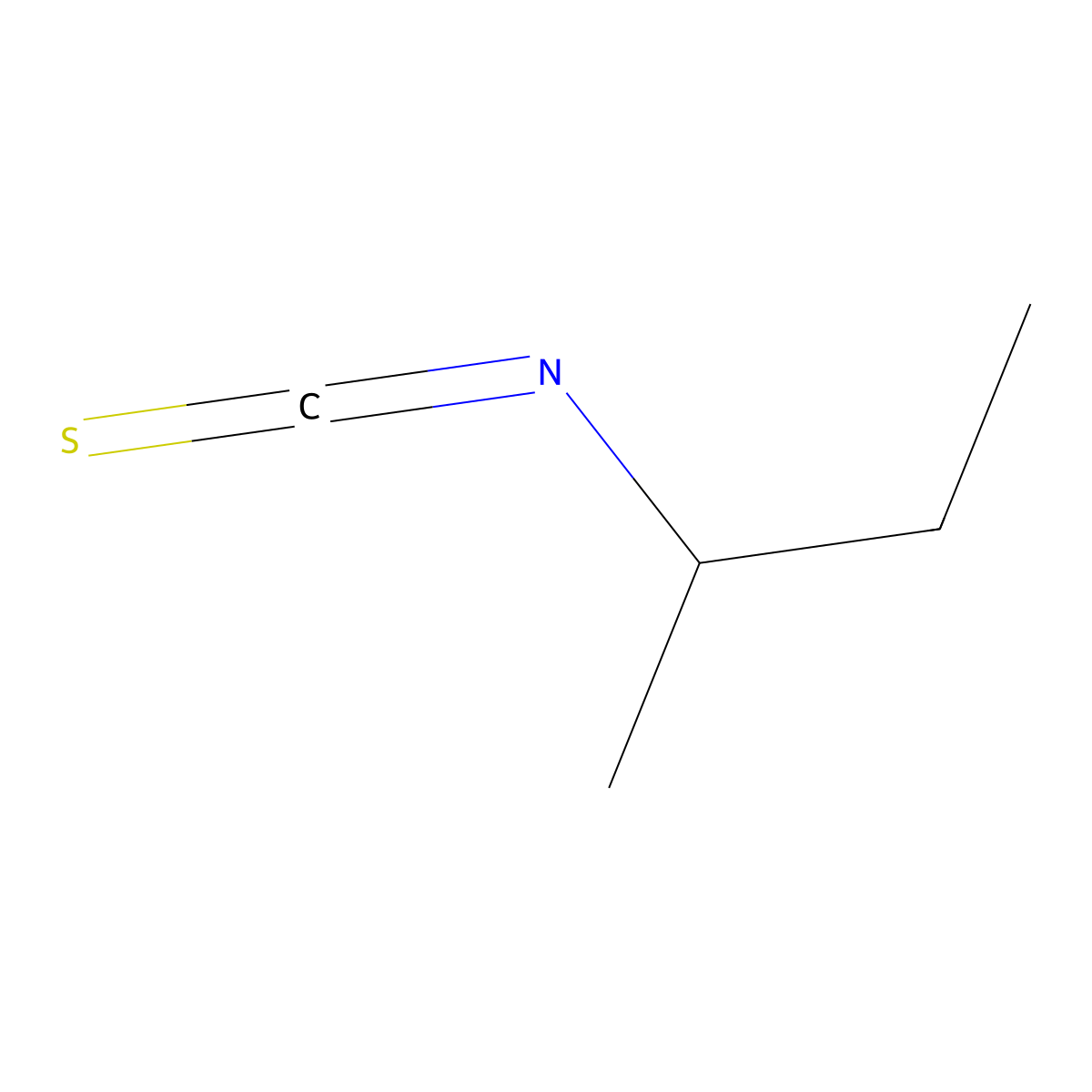 2-Butyl isothiocyanate molecular structure, CAS 4426-79-3