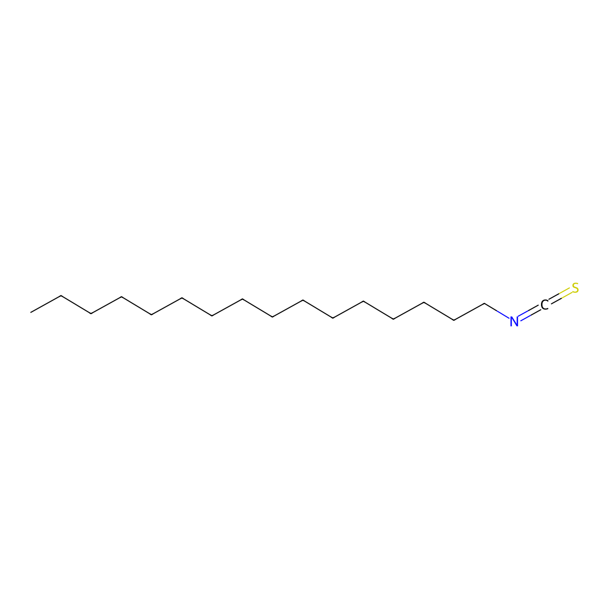 Hexadecyl isothiocyanate molecular structure, CAS 4426-87-3