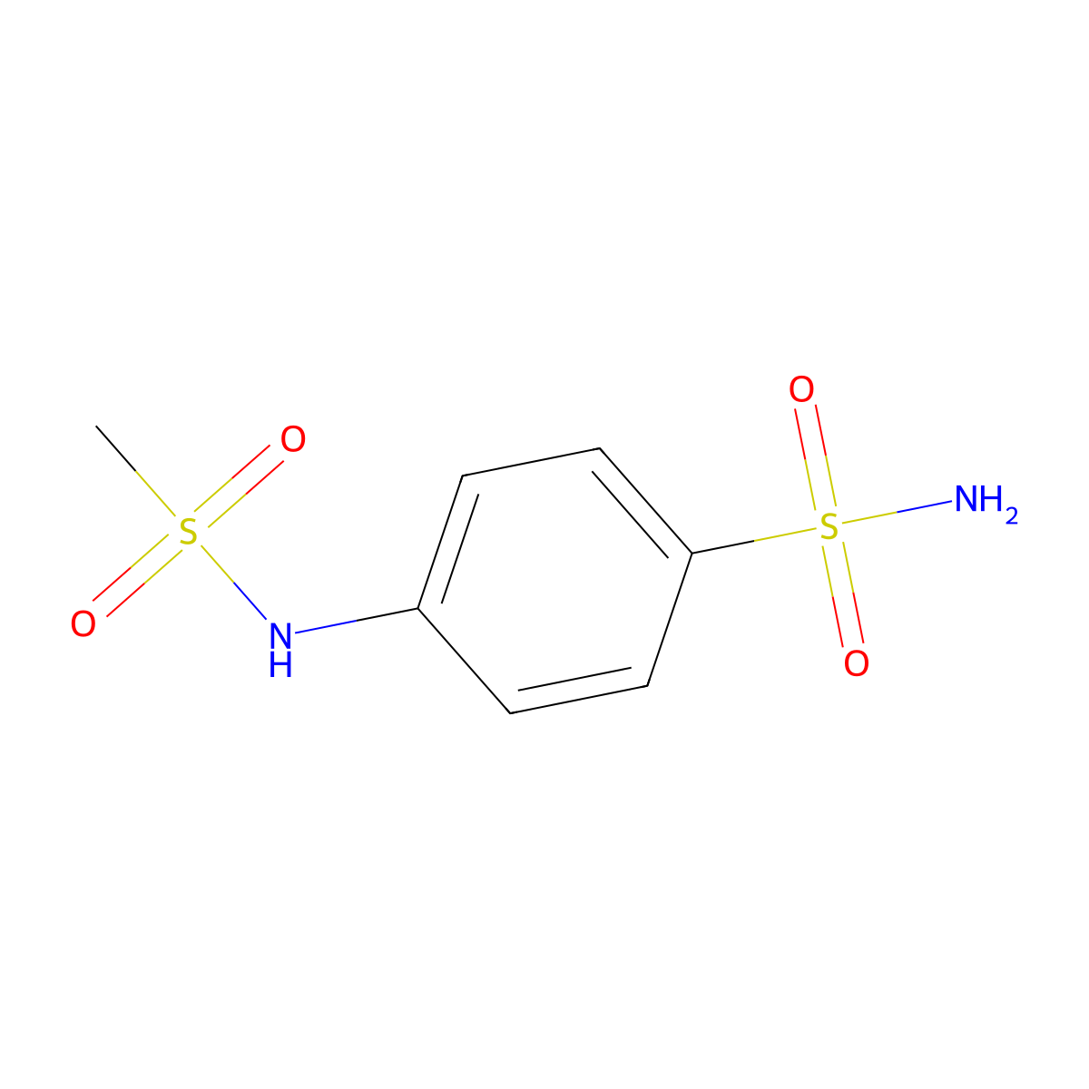 4-Methanesulfonylamino-benzenesulfonamide molecular structure, CAS 4426-90-8