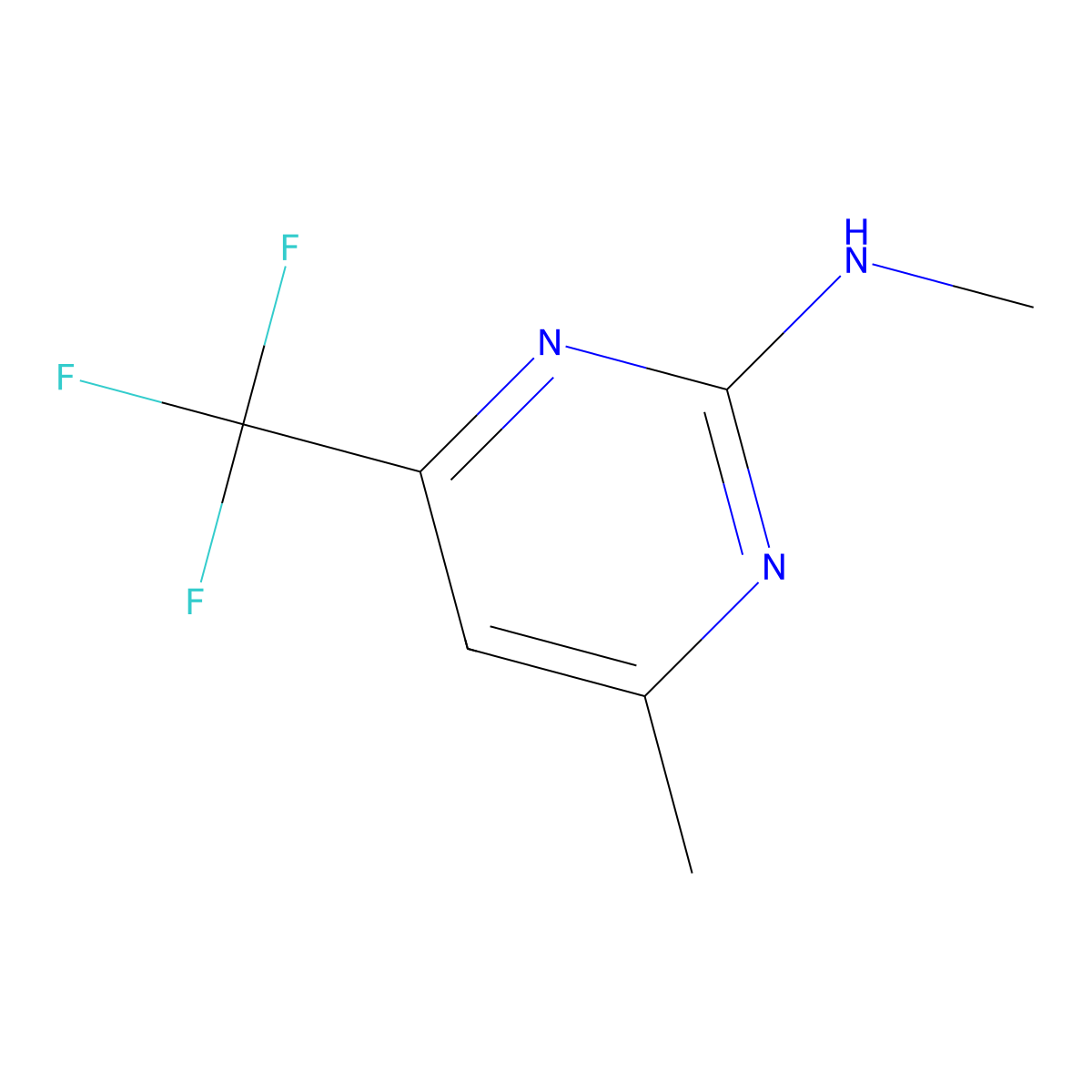 N,4-dimethyl-6-(trifluoromethyl)pyrimidin-2-amine molecular structure, CAS 442644-90-8