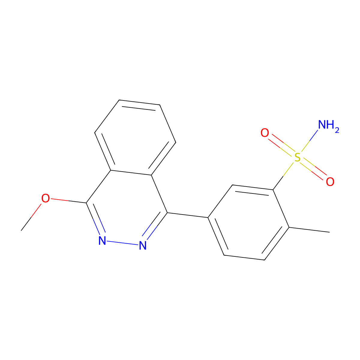 5-(4-Methoxyphthalazin-1-yl)-2-methylbenzenesulfonamide molecular structure, CAS 442649-05-0
