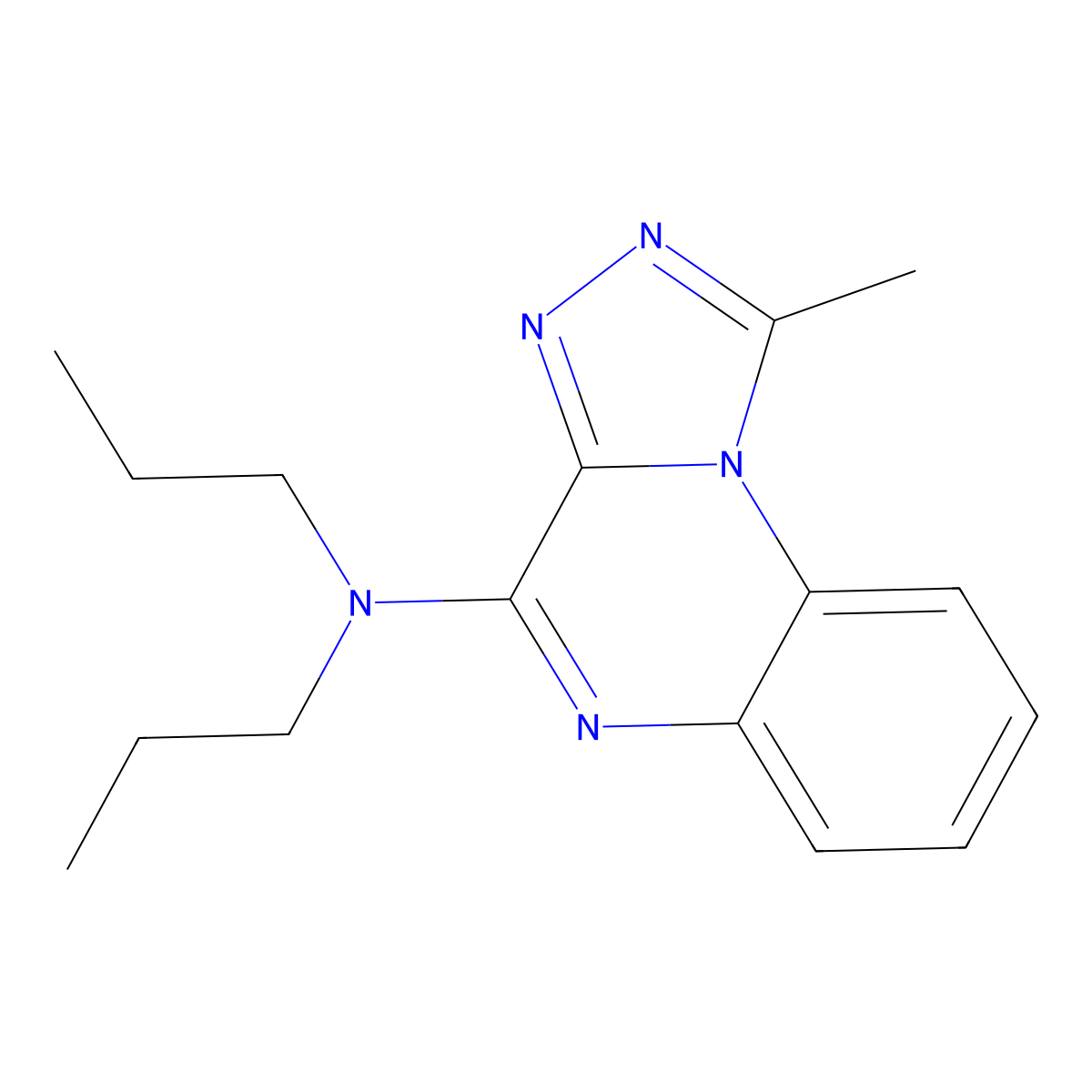 1-methyl-N,N-dipropyl-[1,2,4]triazolo[4,3-a]quinoxalin-4-amine molecular structure, CAS 442652-98-4