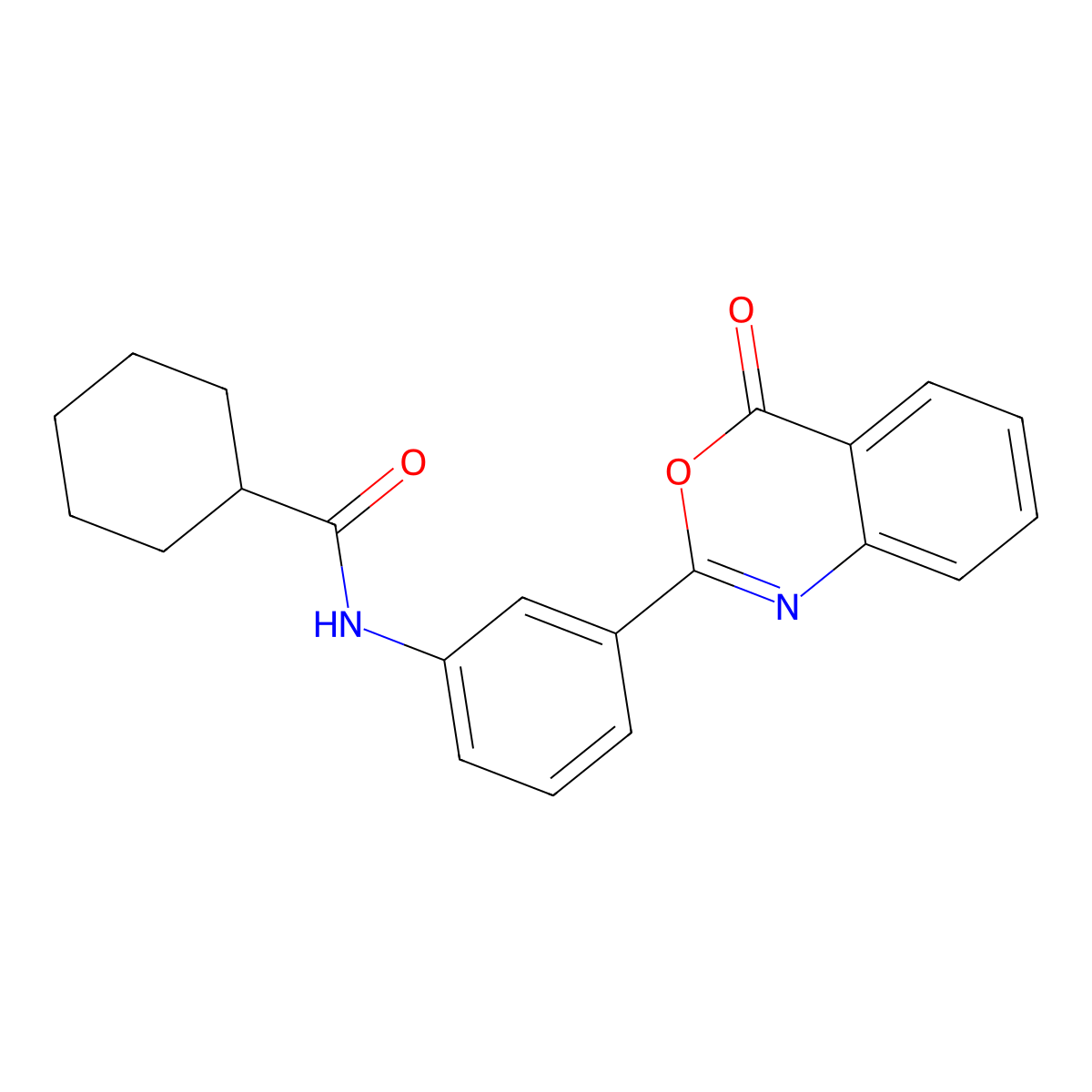 N-[3-(4-oxo-4H-3,1-benzoxazin-2-yl)phenyl]cyclohexanecarboxamide molecular structure, CAS 442653-56-7
