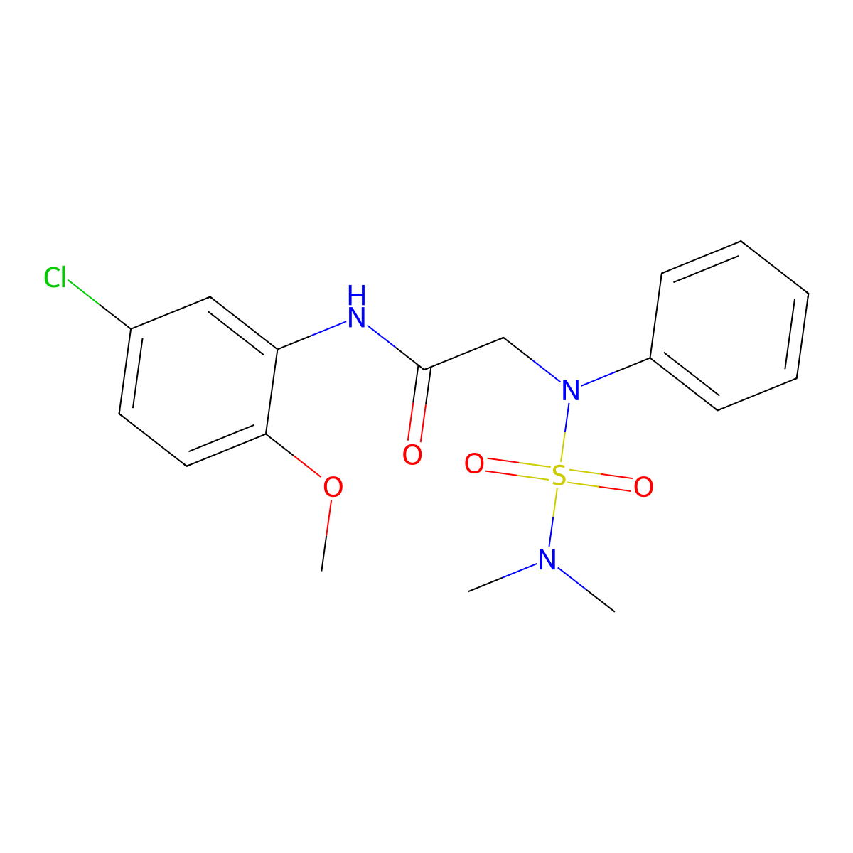 N-(5-chloro-2-methoxyphenyl)-2-[N-(dimethylsulfamoyl)anilino]acetamide molecular structure, CAS 442660-46-0