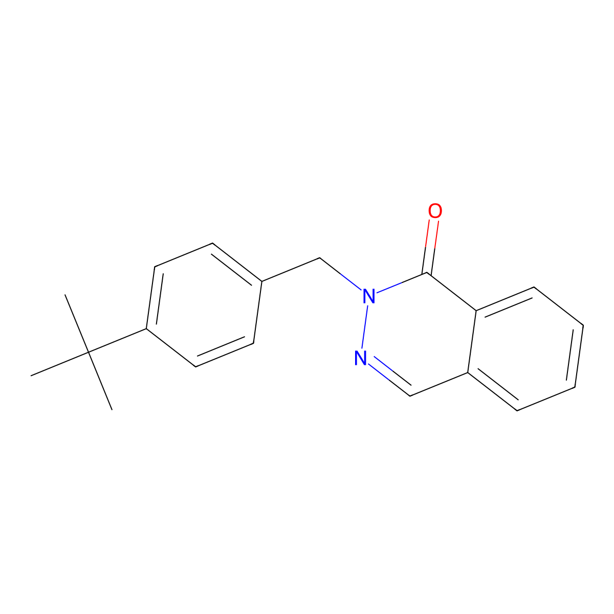 2-(4-(tert-Butyl)benzyl)phthalazin-1(2H)-one molecular structure, CAS 442660-47-1