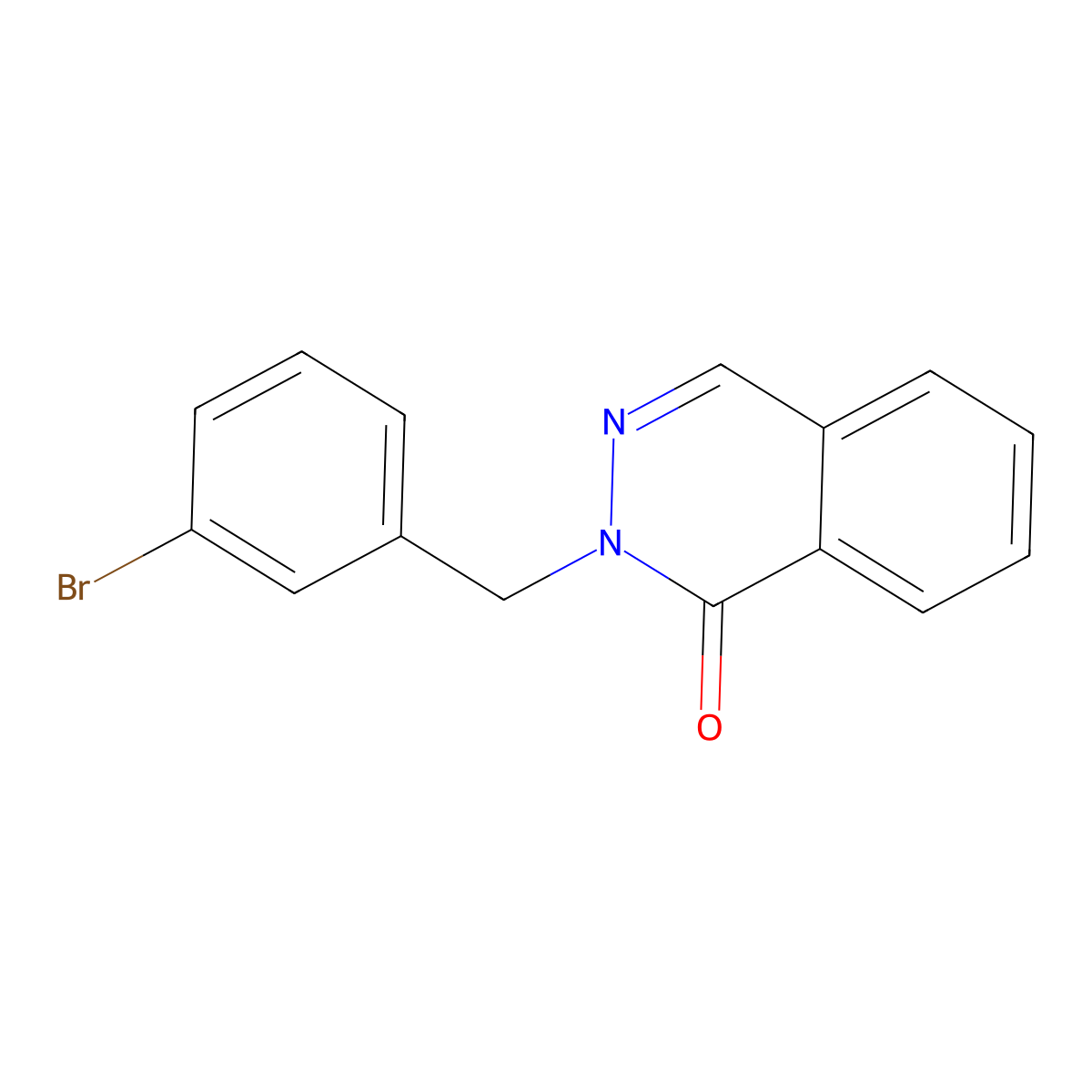 2-(3-bromobenzyl)phthalazin-1(2H)-one molecular structure, CAS 442660-48-2