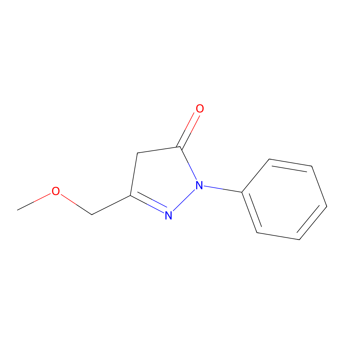 5-(Methoxymethyl)-2-phenyl-2,4-dihydro-3H-pyrazol-3-one molecular structure, CAS 442671-21-8