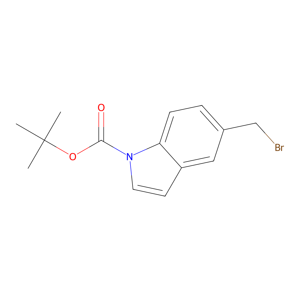 tert-Butyl 5-(bromomethyl)-1H-indole-1-carboxylate molecular structure, CAS 442685-53-2