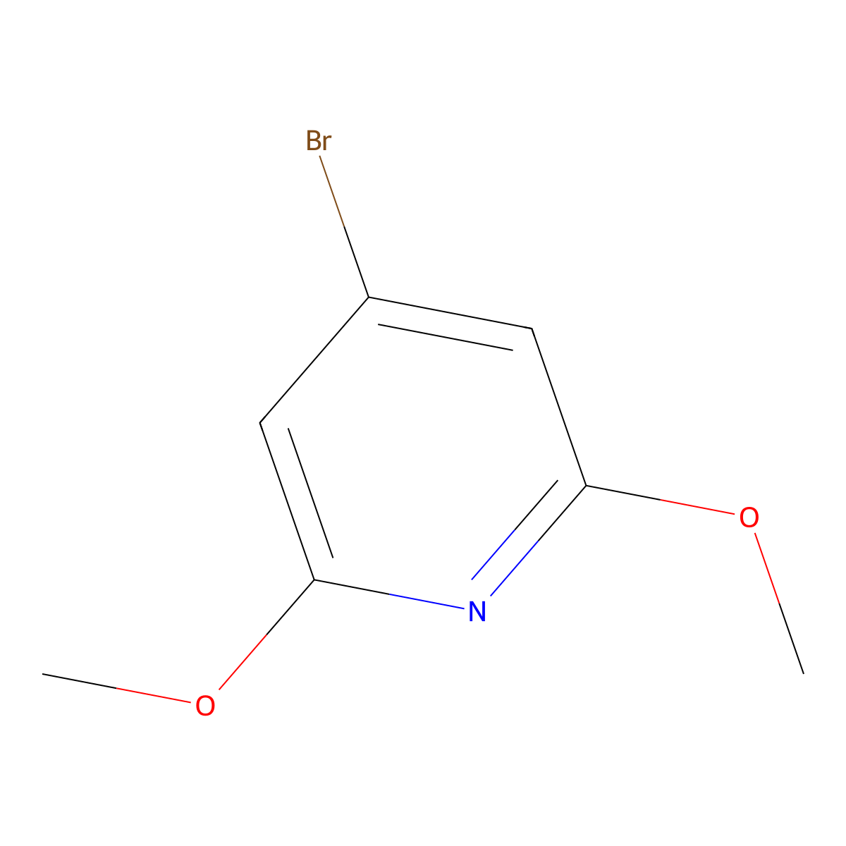 4-Bromo-2,6-dimethoxypyridine molecular structure, CAS 442686-30-8