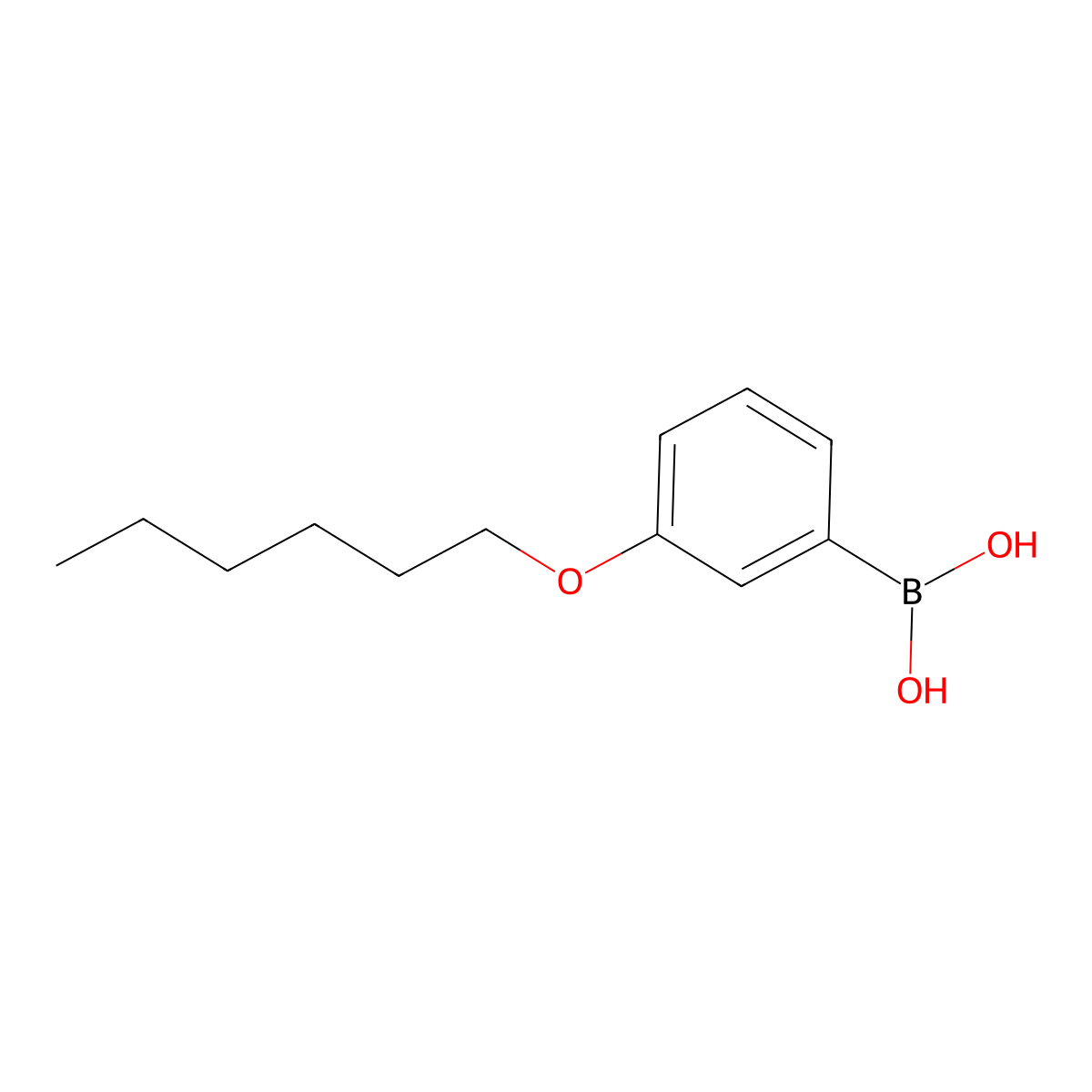 B-[3-(Hexyloxy)phenyl]boronic acid molecular structure, CAS 442686-90-0
