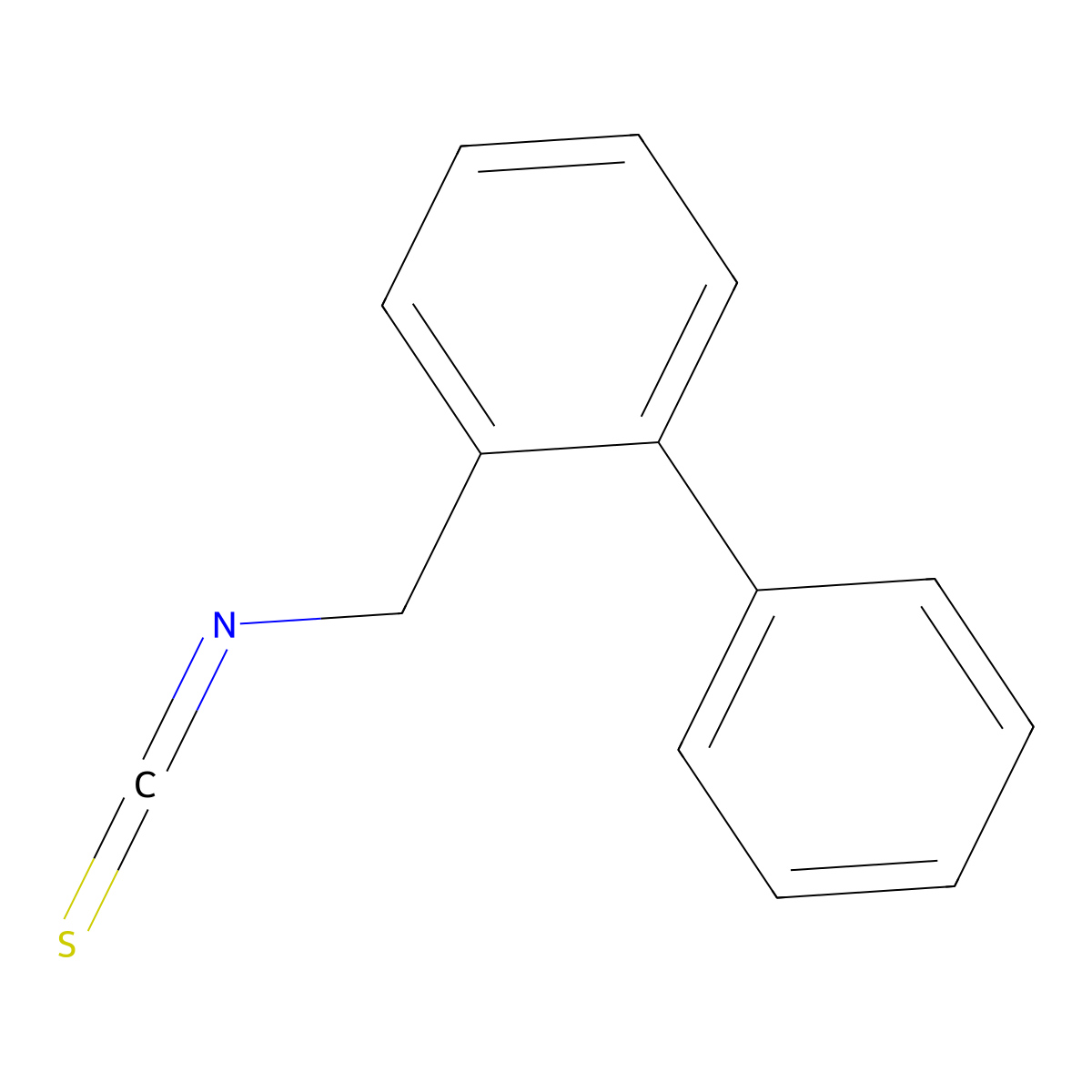 2-Phenylbenzyl isothiocyanate molecular structure, CAS 442689-74-9