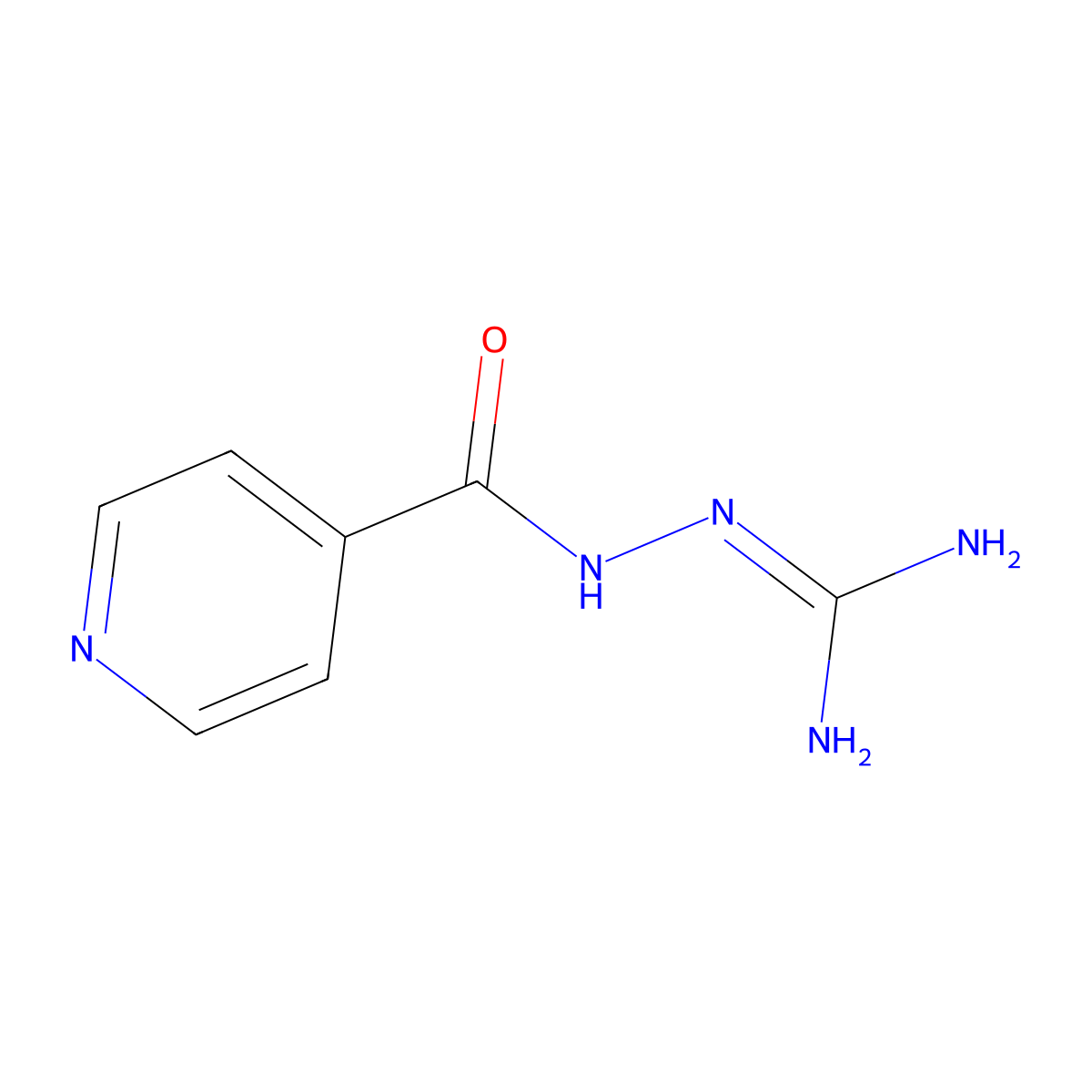N-(diaminomethylideneamino)pyridine-4-carboxamide molecular structure, CAS 4427-16-1