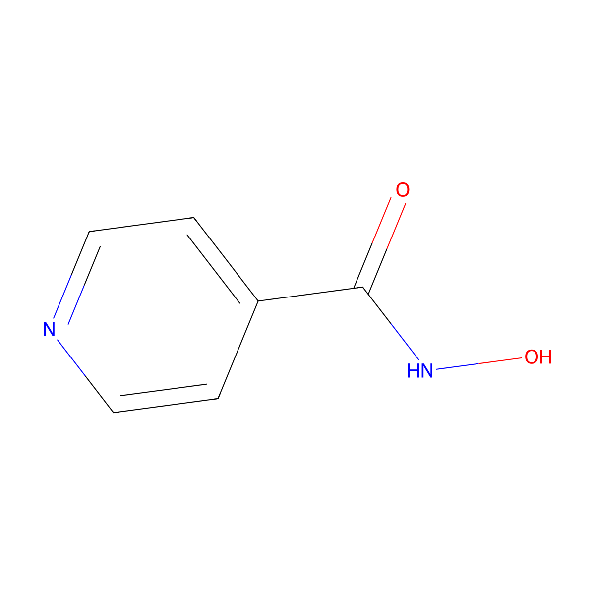 Isonicotinohydroxamic acid molecular structure, CAS 4427-22-9