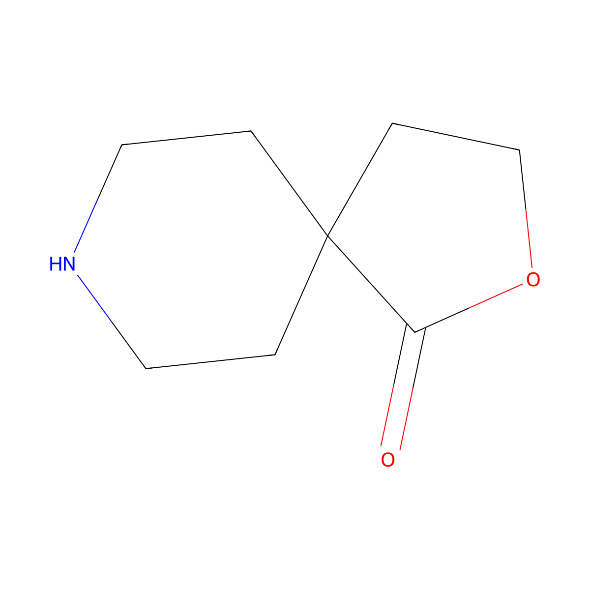 2-Oxa-8-azaspiro[4.5]decan-1-one molecular structure, CAS 4427-25-2