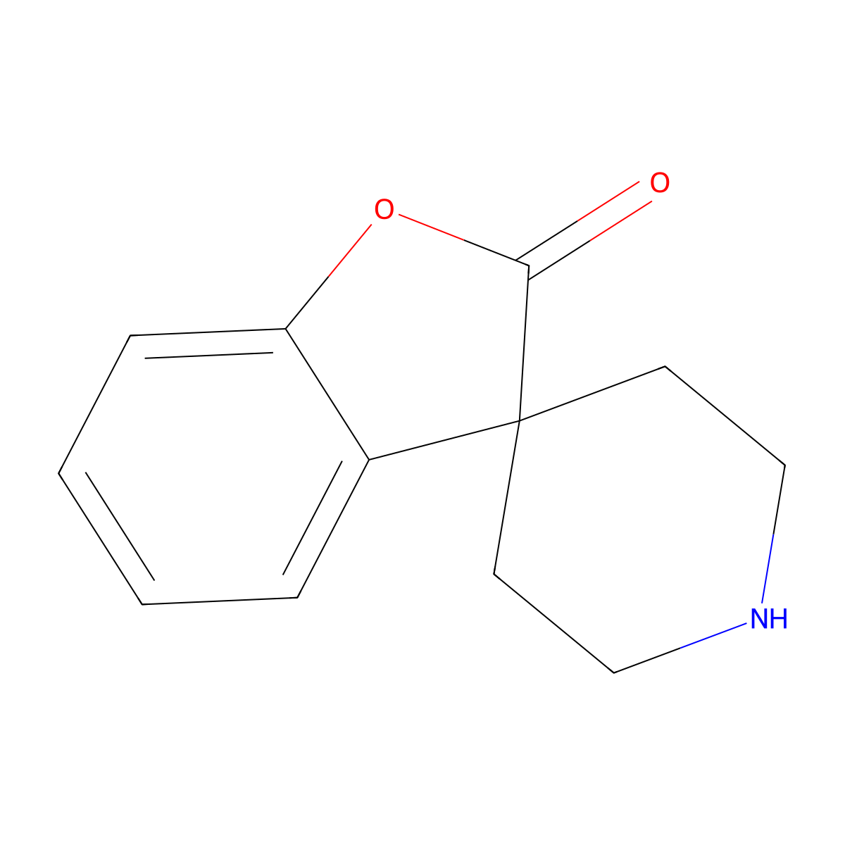 2H-Spiro[benzofuran-3,4'-piperidin]-2-one molecular structure, CAS 4427-27-4