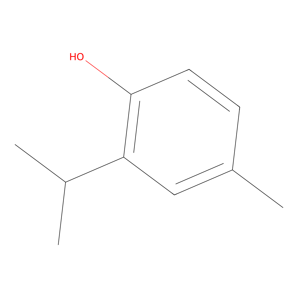 2-Isopropyl-p-cresol molecular structure, CAS 4427-56-9