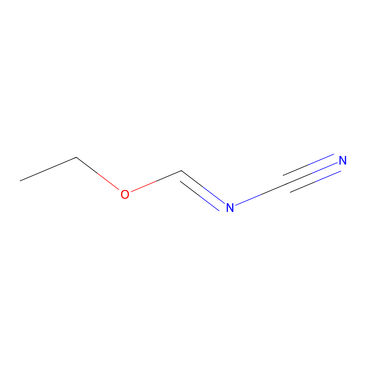 Methanimidic acid, N-cyano-, ethyl ester molecular structure, CAS 4428-98-2