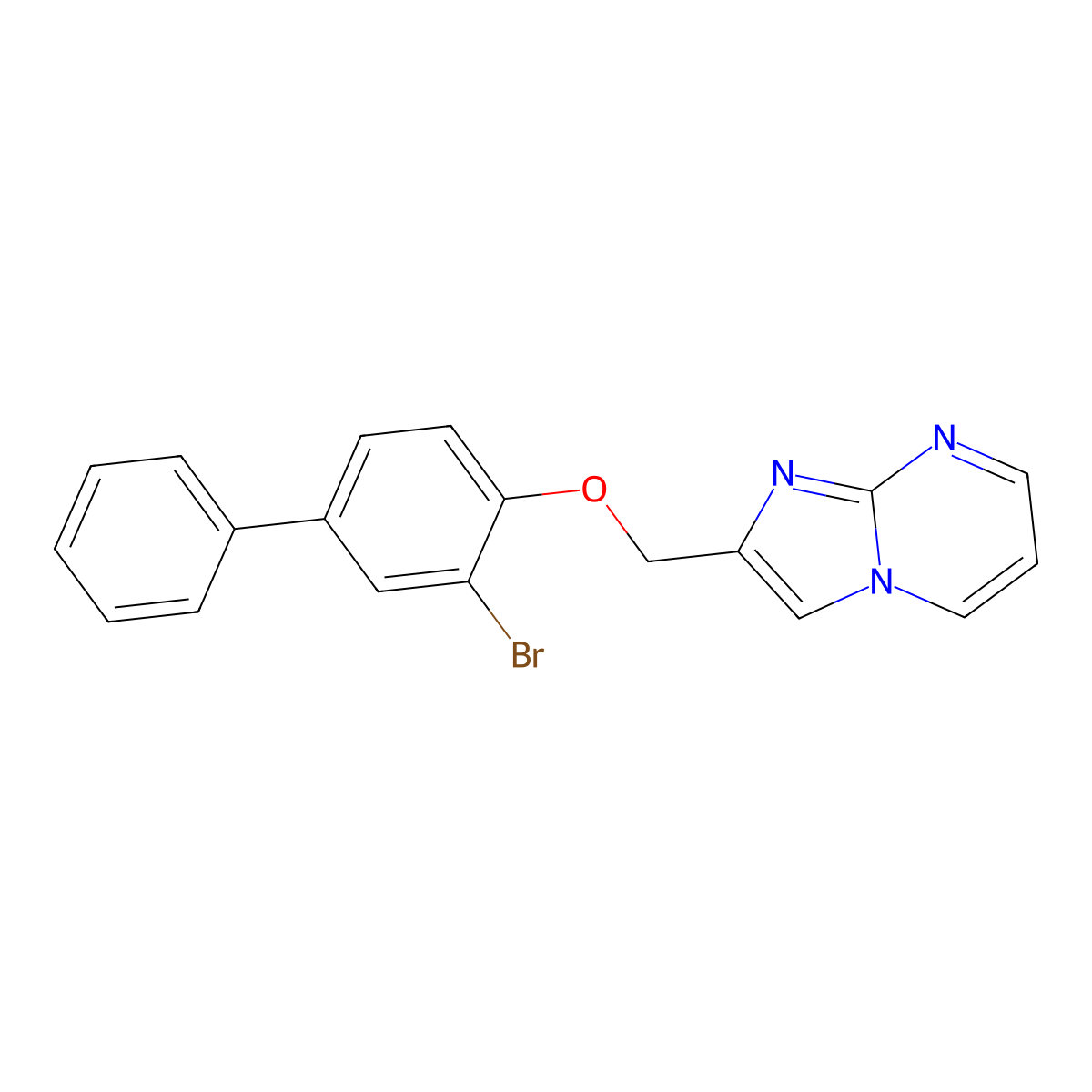 2-(((3-Bromo-[1,1'-biphenyl]-4-yl)oxy)methyl)imidazo[1,2-a]pyrimidine molecular structure, CAS 442865-60-3