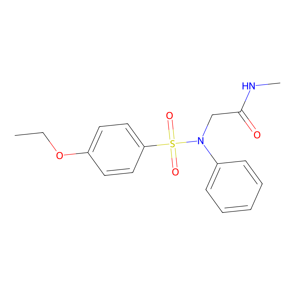 2-(N-(4-ethoxyphenyl)sulfonylanilino)-N-methylacetamide molecular structure, CAS 442867-27-8
