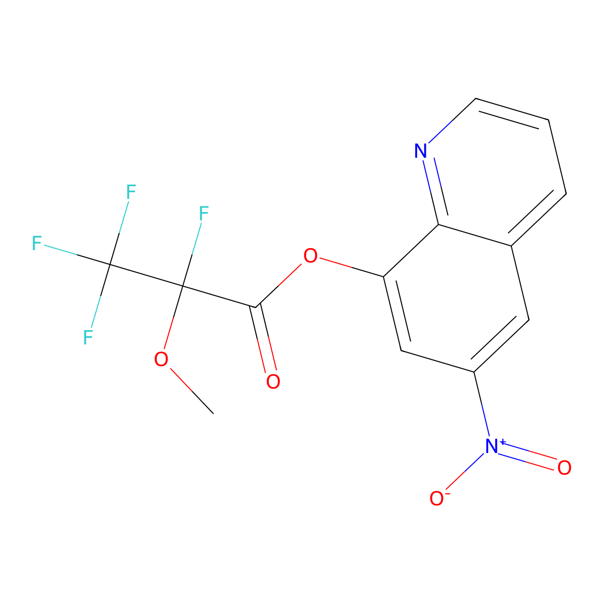 6-Nitroquinolin-8-yl 2,3,3,3-tetrafluoro-2-methoxypropanoate molecular structure, CAS 442871-69-4