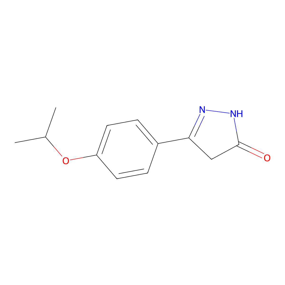 2,4-Dihydro-5-[4-(1-methylethoxy)phenyl]-3h-pyrazol-3-one molecular structure, CAS 442872-58-4