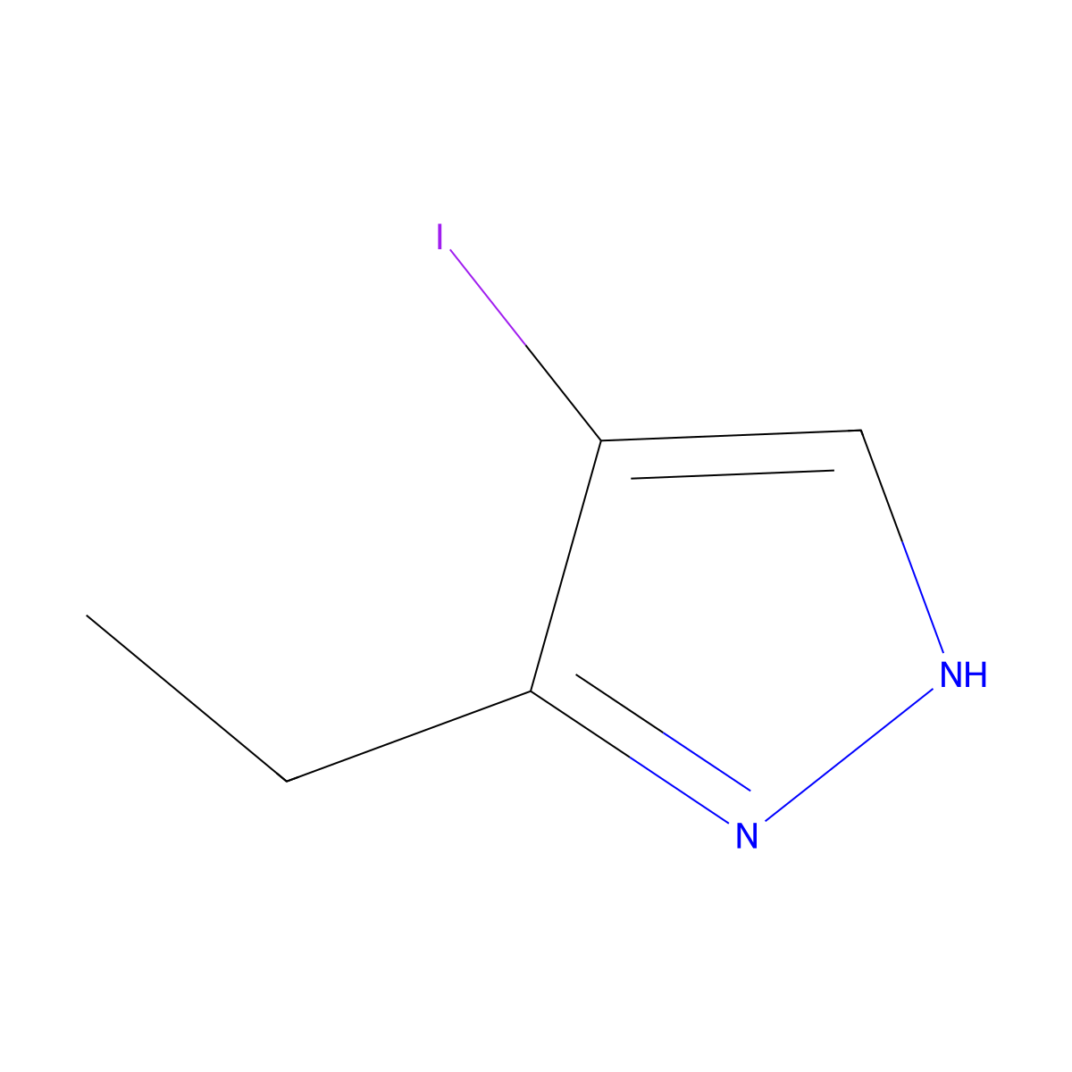 3-Ethyl-4-iodo-1H-pyrazole molecular structure, CAS 442876-19-9