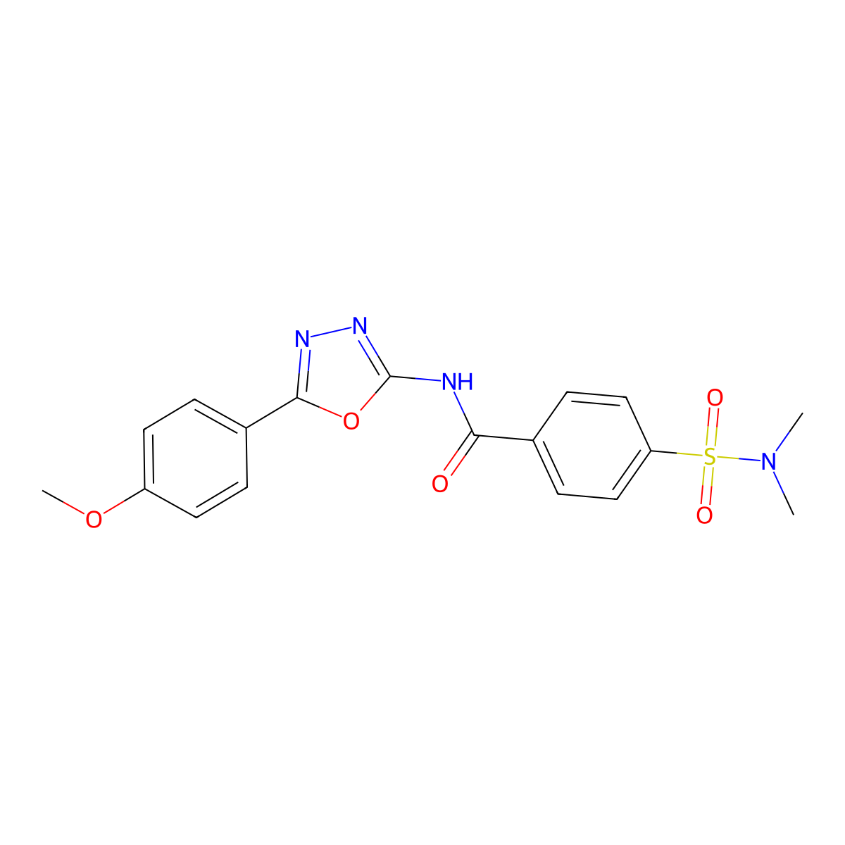 4-(dimethylsulfamoyl)-N-[5-(4-methoxyphenyl)-1,3,4-oxadiazol-2-yl]benzamide molecular structure, CAS 442881-08-5