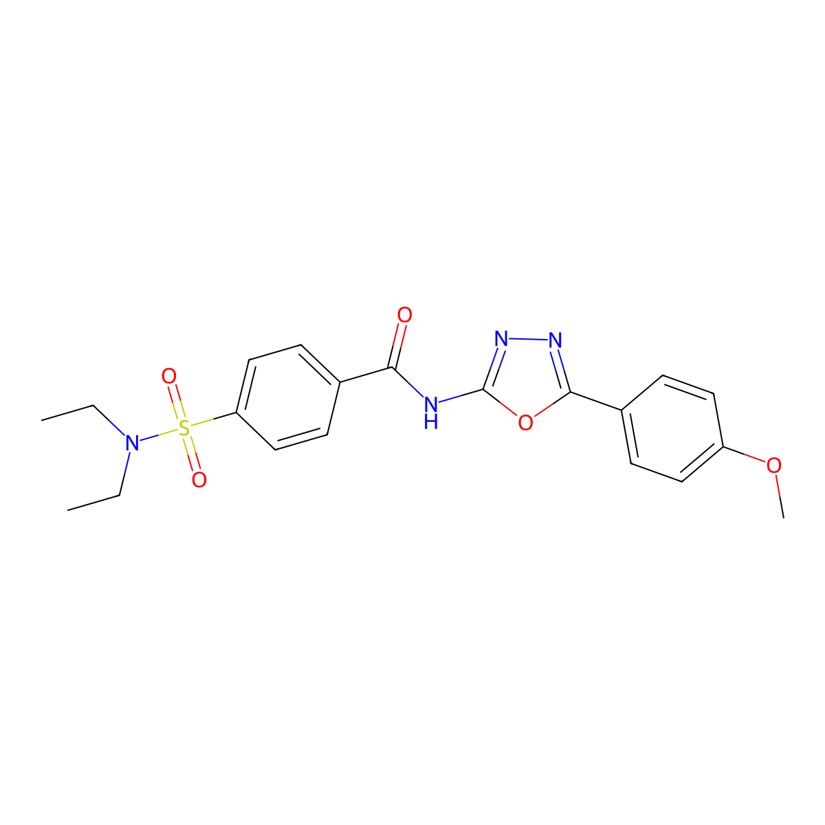 4-(diethylsulfamoyl)-N-[5-(4-methoxyphenyl)-1,3,4-oxadiazol-2-yl]benzamide molecular structure, CAS 442881-09-6