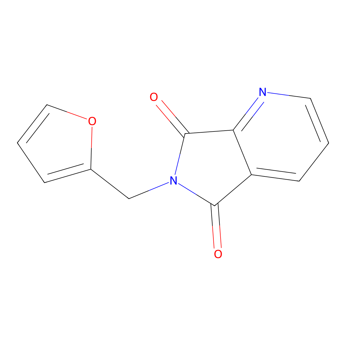 6-(Furan-2-ylmethyl)pyrrolo[3,4-b]pyridine-5,7-dione molecular structure, CAS 442882-43-1