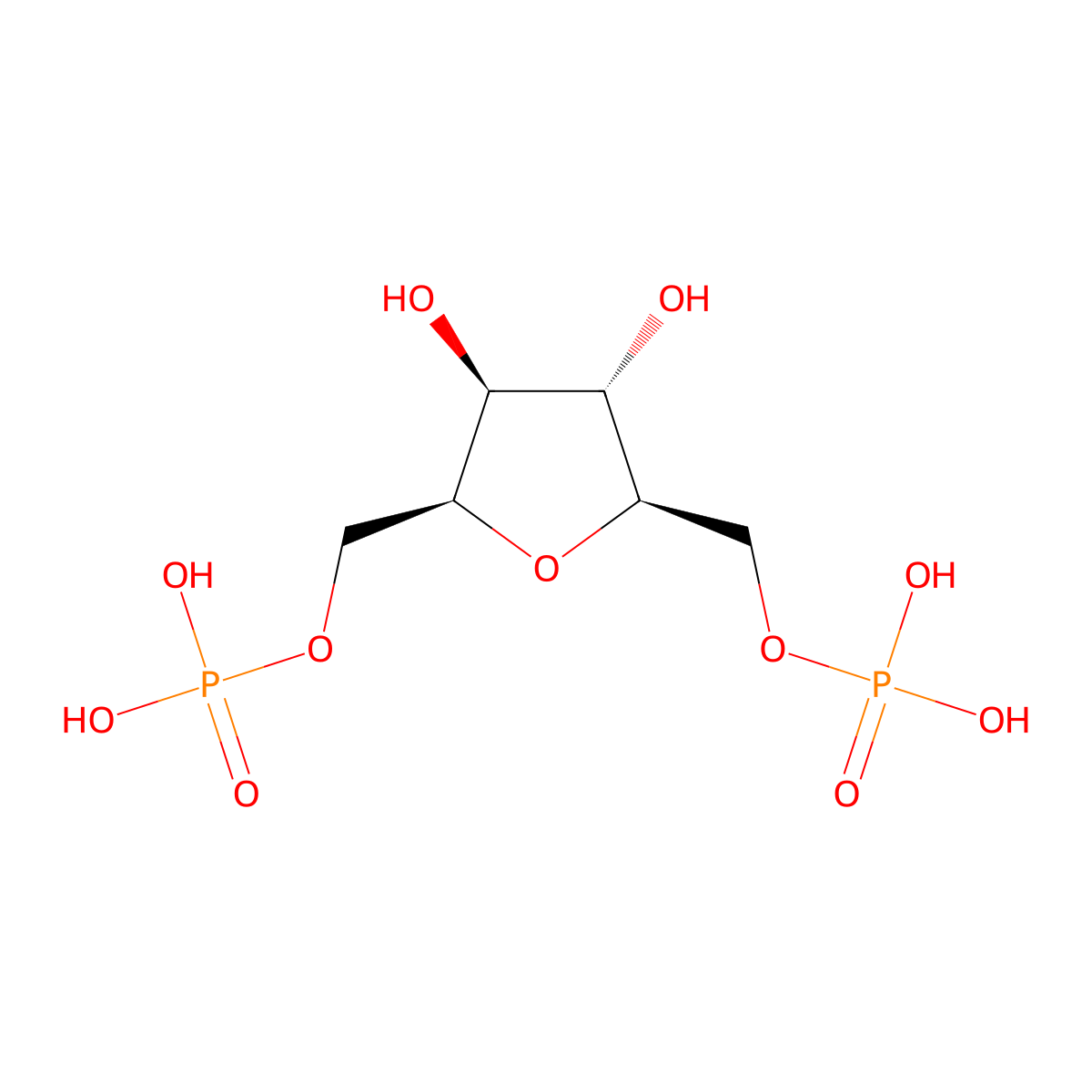 Fructose 1,6-bisphosphate molecular structure, CAS 4429-47-4