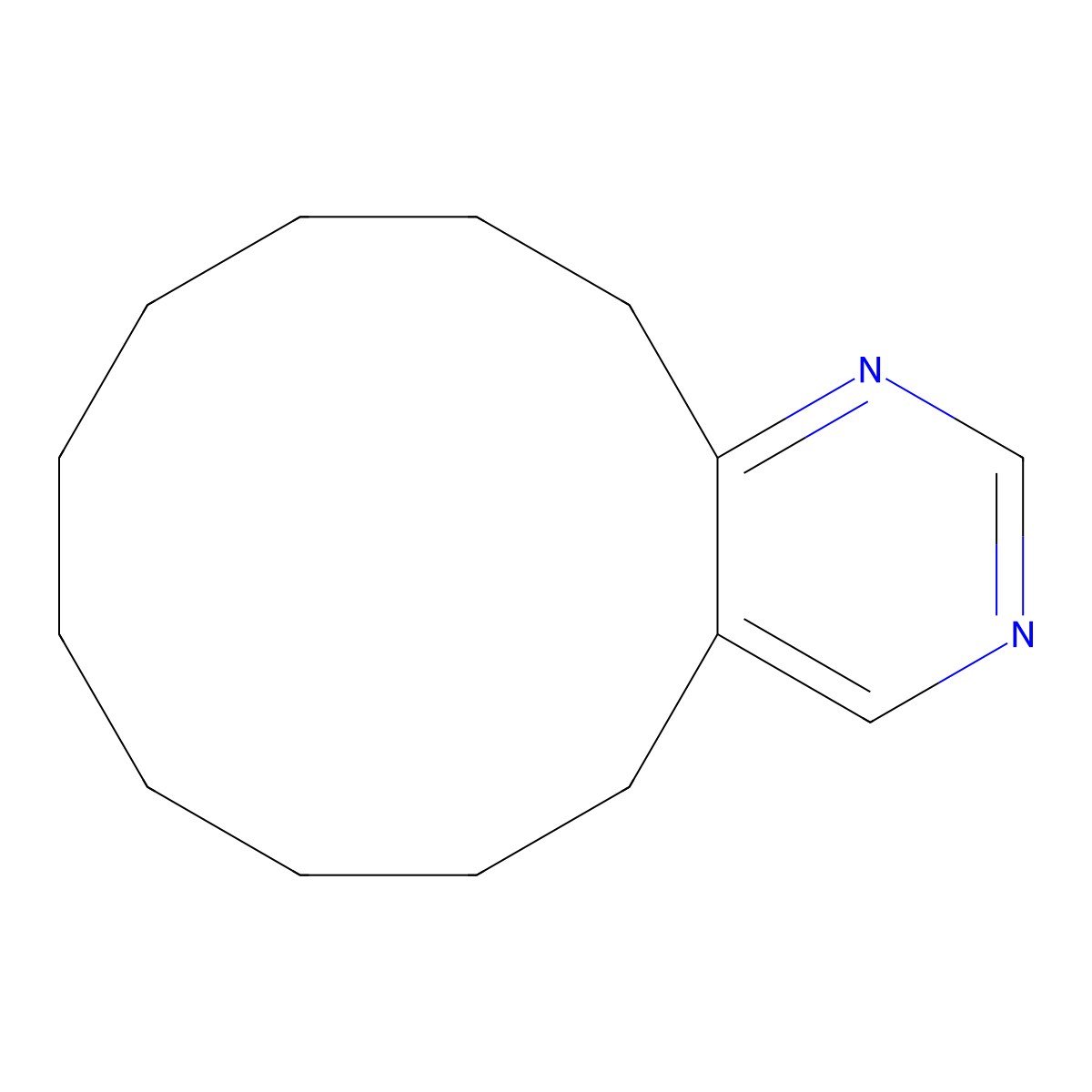 Cyclododecapyrimidine, 5,6,7,8,9,10,11,12,13,14-decahydro- molecular structure, CAS 4429-97-4
