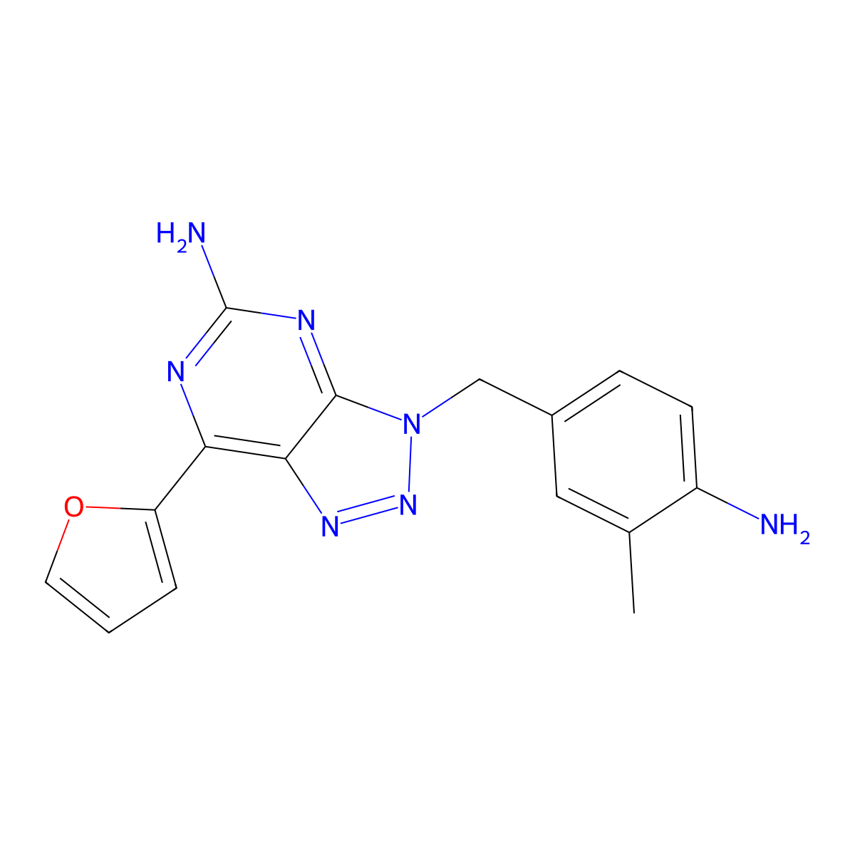 Vipadenant molecular structure, CAS 442908-10-3