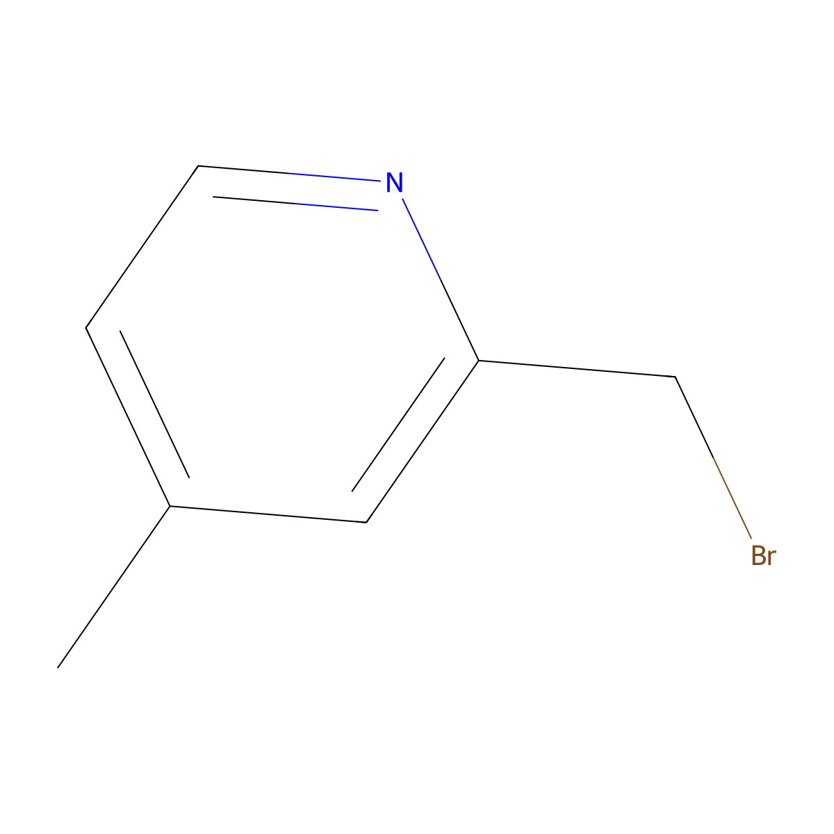 2-(Bromomethyl)-4-methylpyridine molecular structure, CAS 442910-29-4