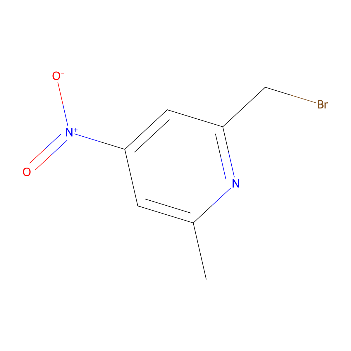 2-(Bromomethyl)-6-methyl-4-nitropyridine molecular structure, CAS 442910-44-3
