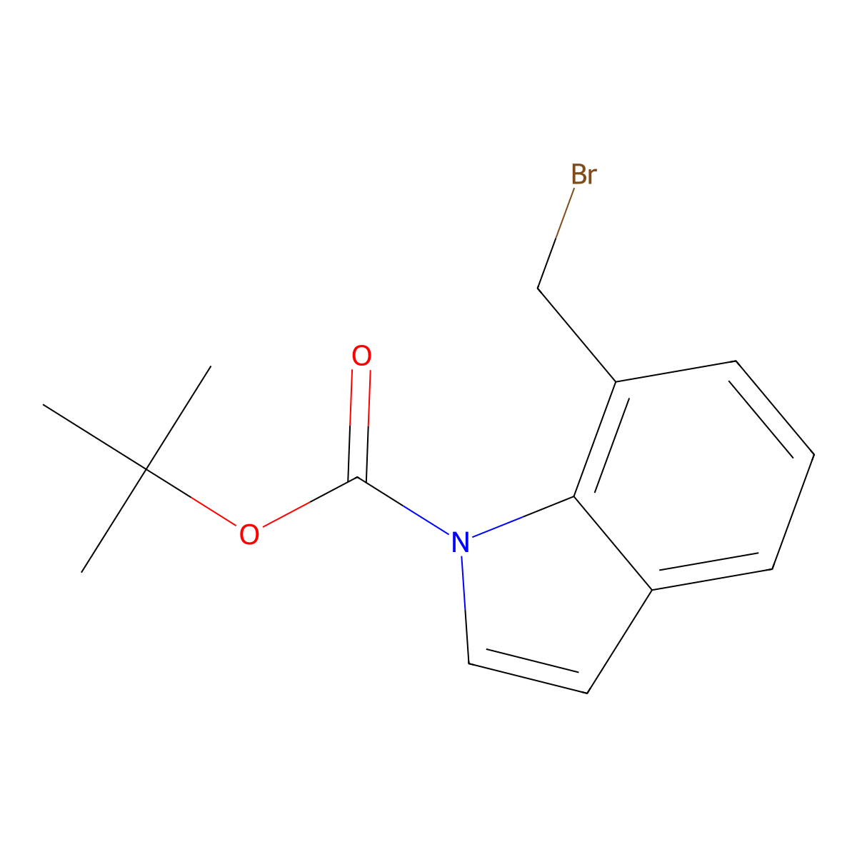 tert-Butyl 7-(bromomethyl)-1H-indole-1-carboxylate molecular structure, CAS 442910-45-4
