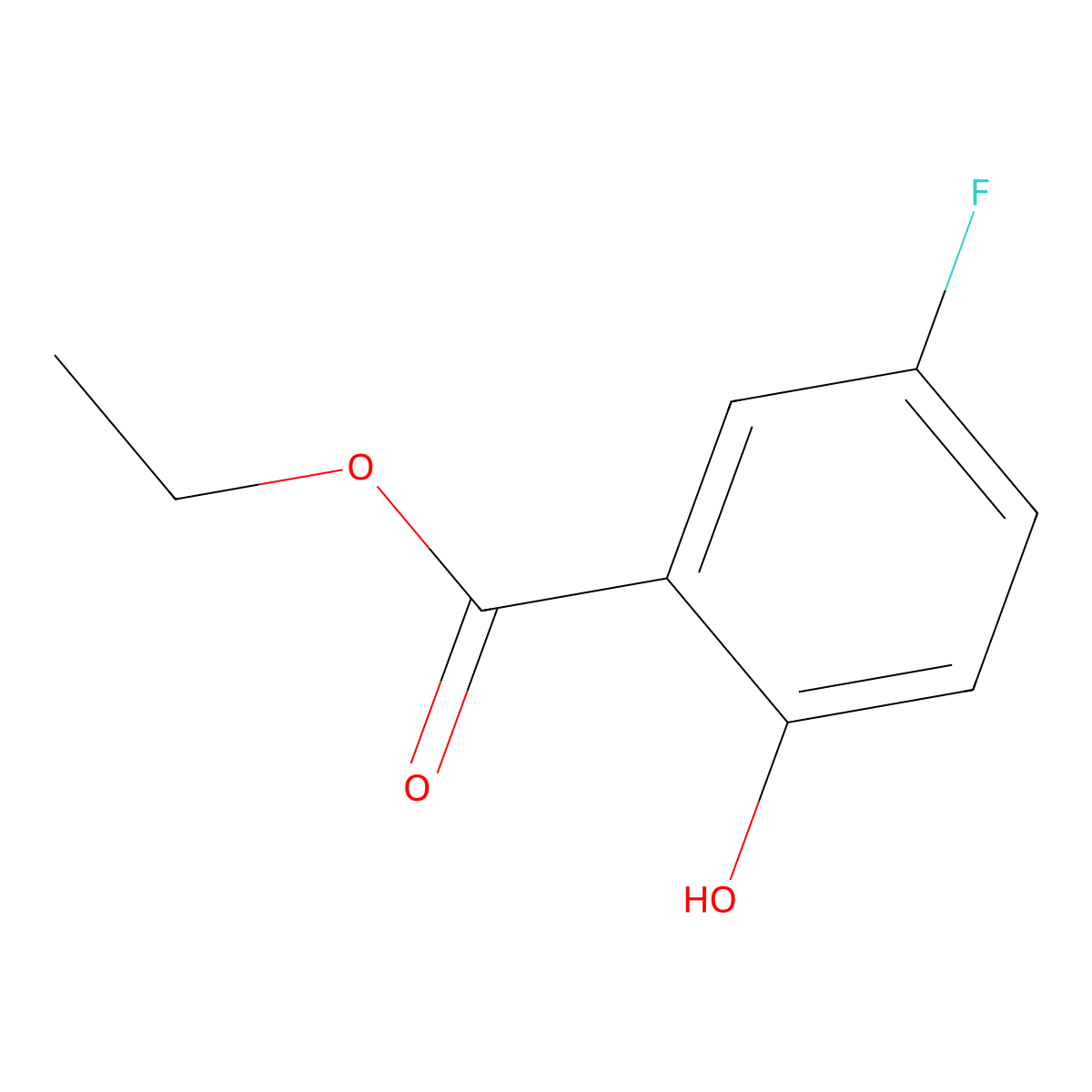 Ethyl 5-fluoro-2-hydroxybenzoate molecular structure, CAS 443-12-9