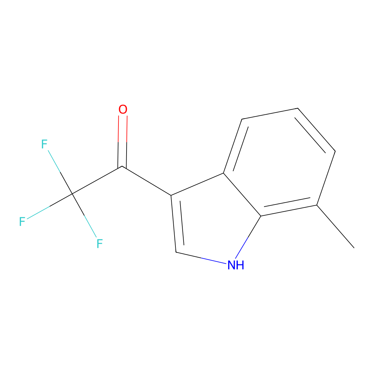 2,2,2-Trifluoro-1-(7-methyl-3-indolyl)ethanone molecular structure, CAS 443-47-0