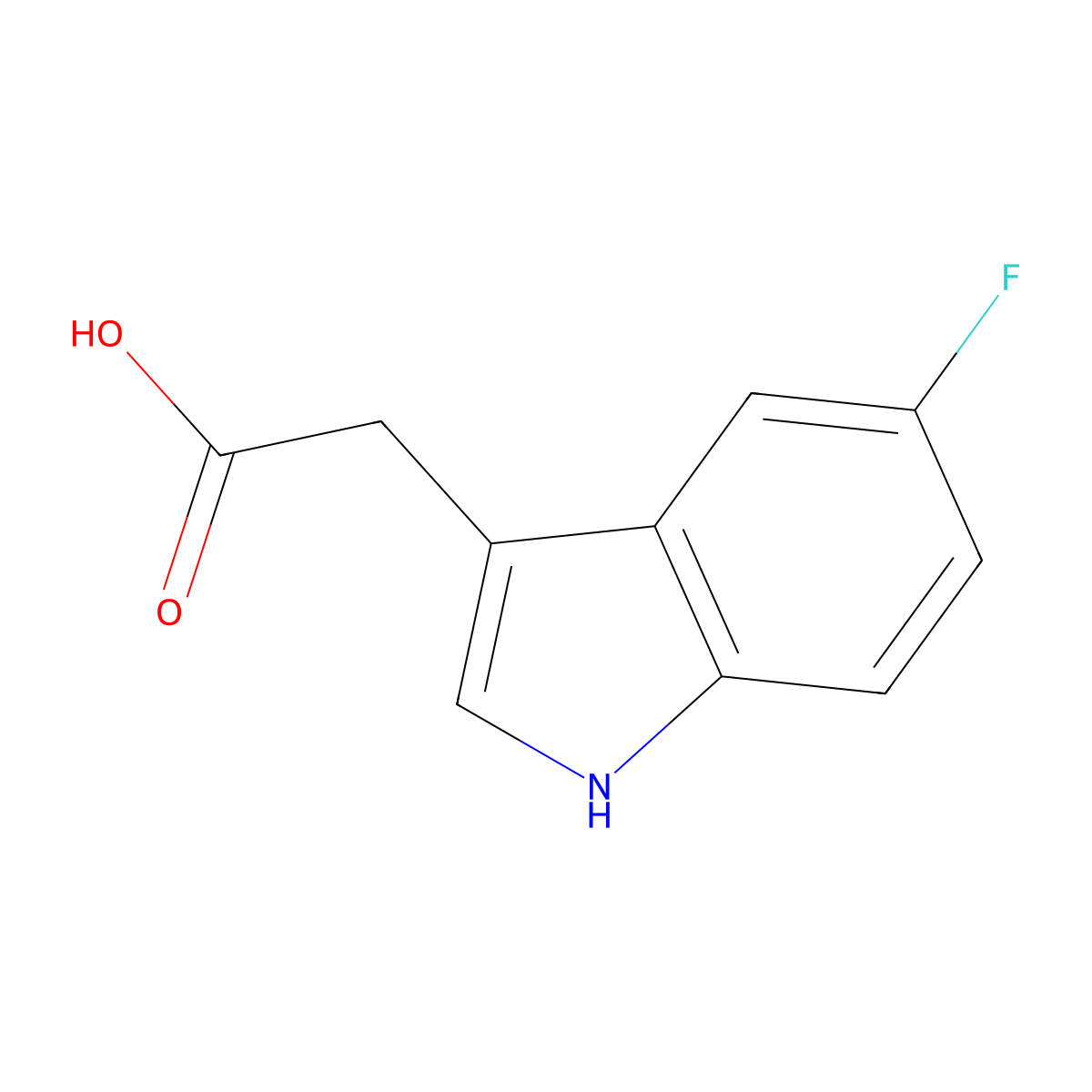 5-Fluoroindole-3-acetic acid molecular structure, CAS 443-73-2