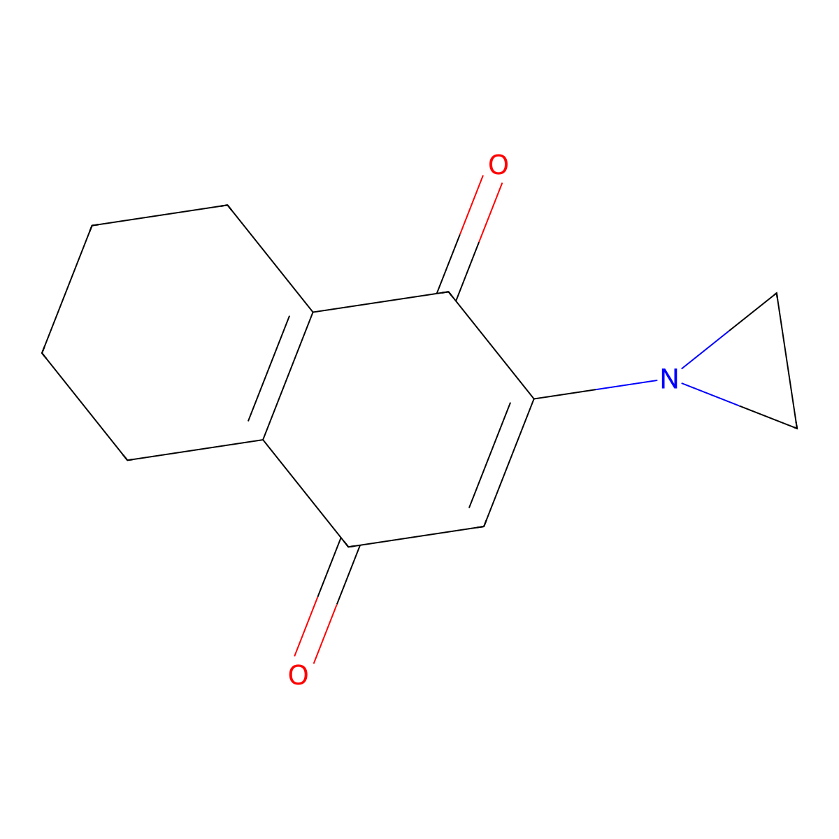 2-(1-Aziridinyl)-5,6,7,8-tetrahydro-1,4-naphthalenedione molecular structure, CAS 443-76-5