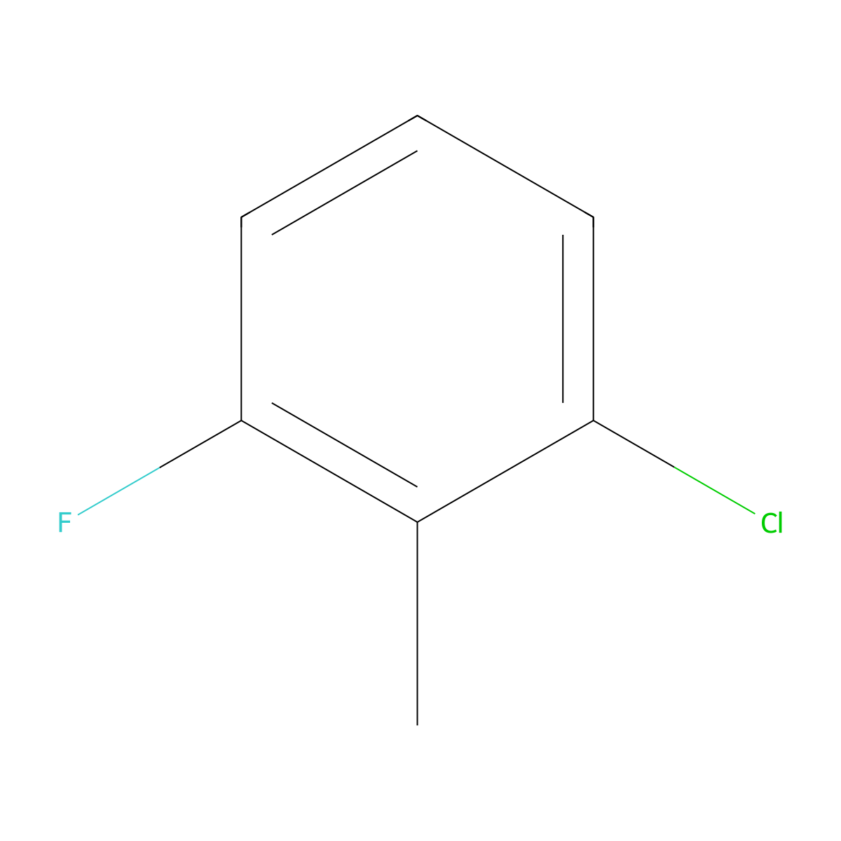 2-Chloro-6-fluorotoluene molecular structure, CAS 443-83-4