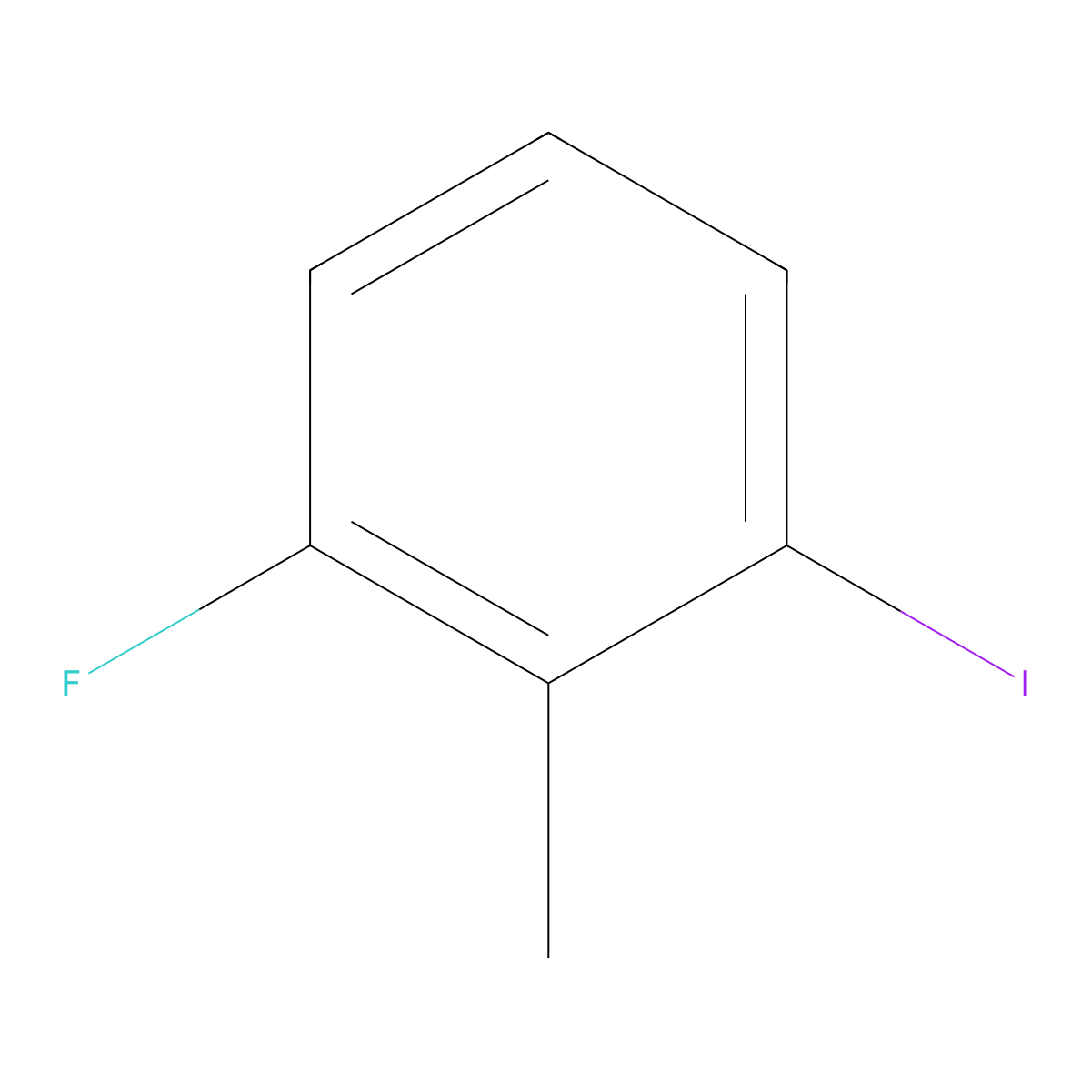 2-Fluoro-6-iodotoluene molecular structure, CAS 443-85-6