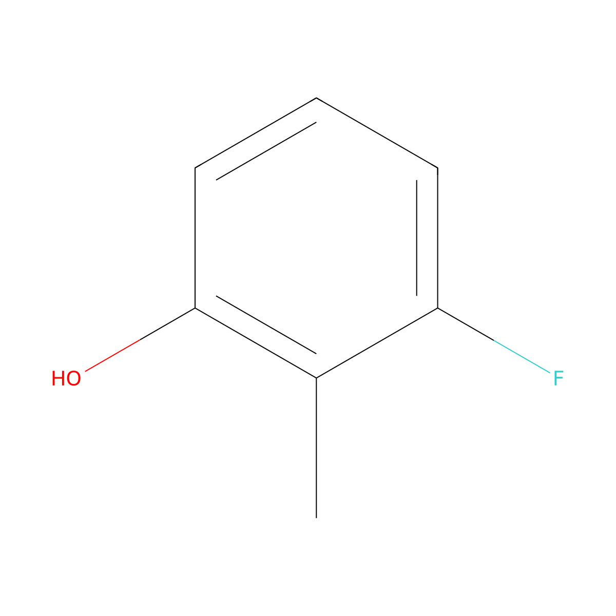 3-Fluoro-2-methylphenol molecular structure, CAS 443-87-8