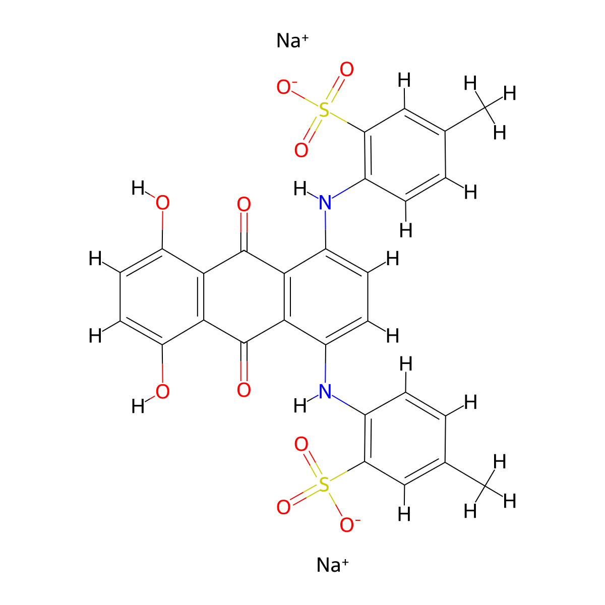 Toluidine Green molecular structure, CAS 4430-16-4