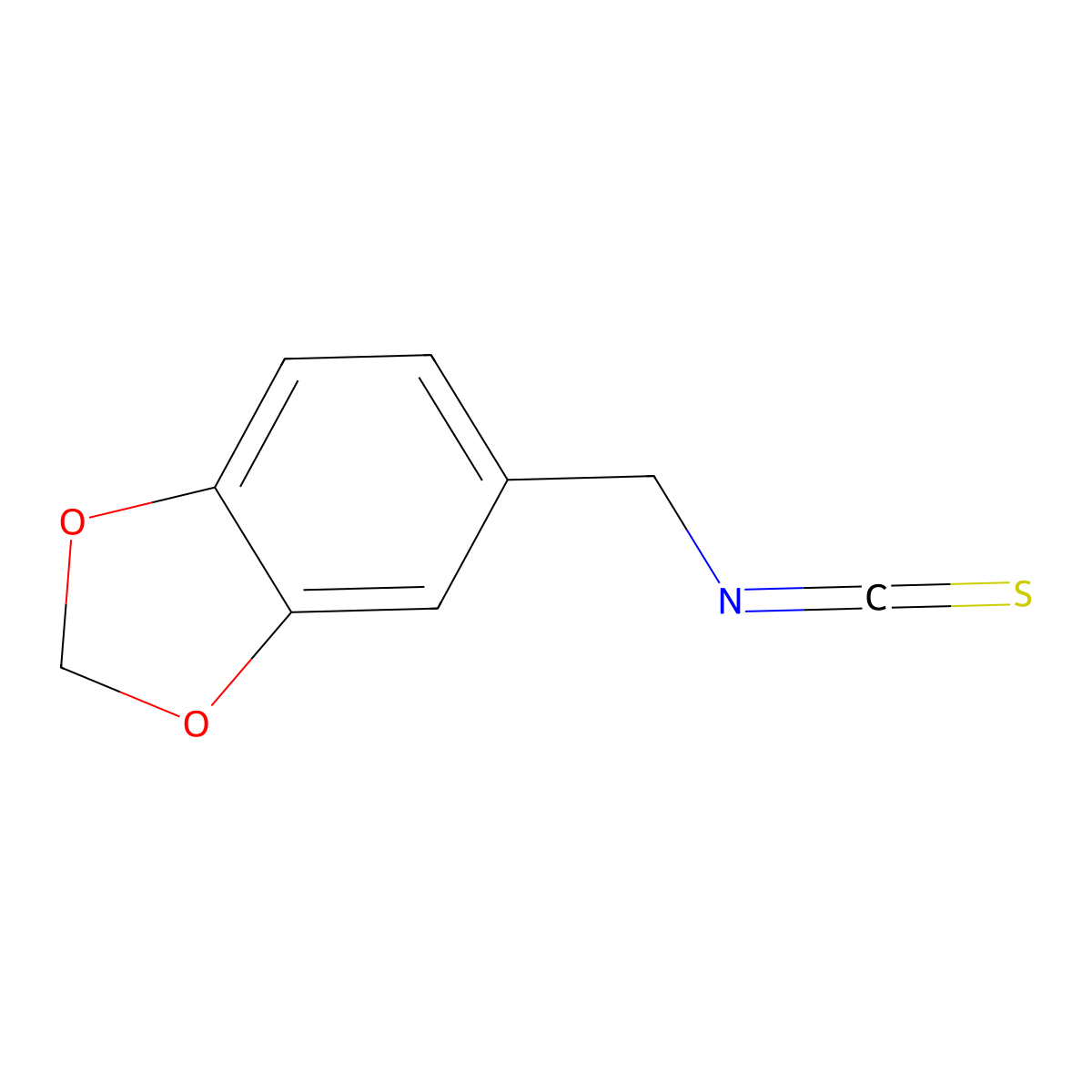 5-(Isothiocyanatomethyl)-1,3-dioxaindane molecular structure, CAS 4430-47-1