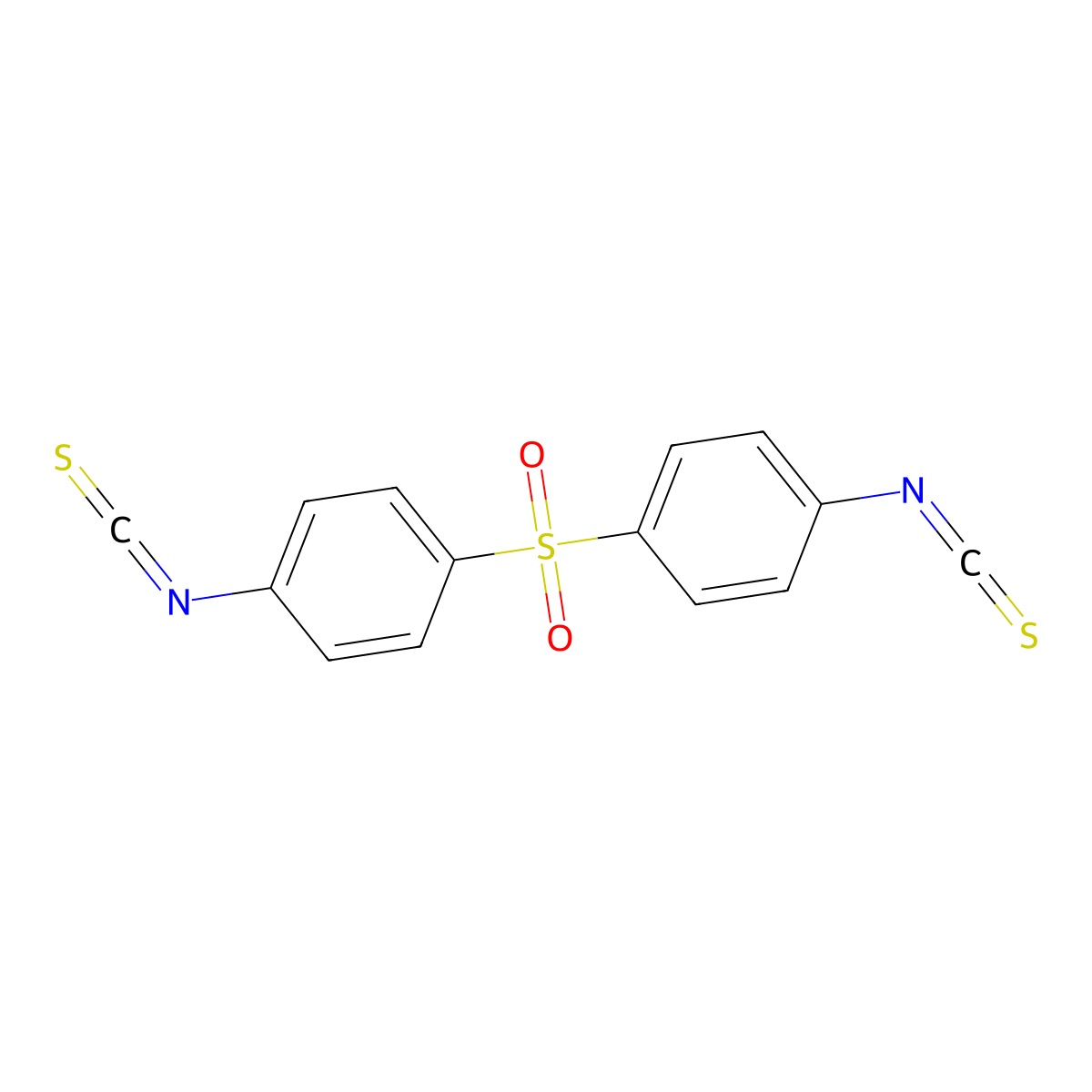 1,1'-Sulfonylbis[4-isothiocyanatobenzene] molecular structure, CAS 4430-49-3