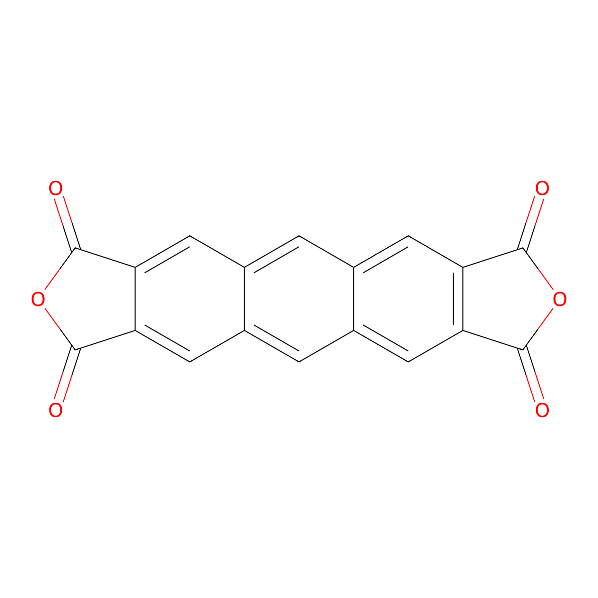 1H,3H-Anthra[2,3-c:6,7-c']difuran-1,3,7,9-tetrone molecular structure, CAS 4430-56-2