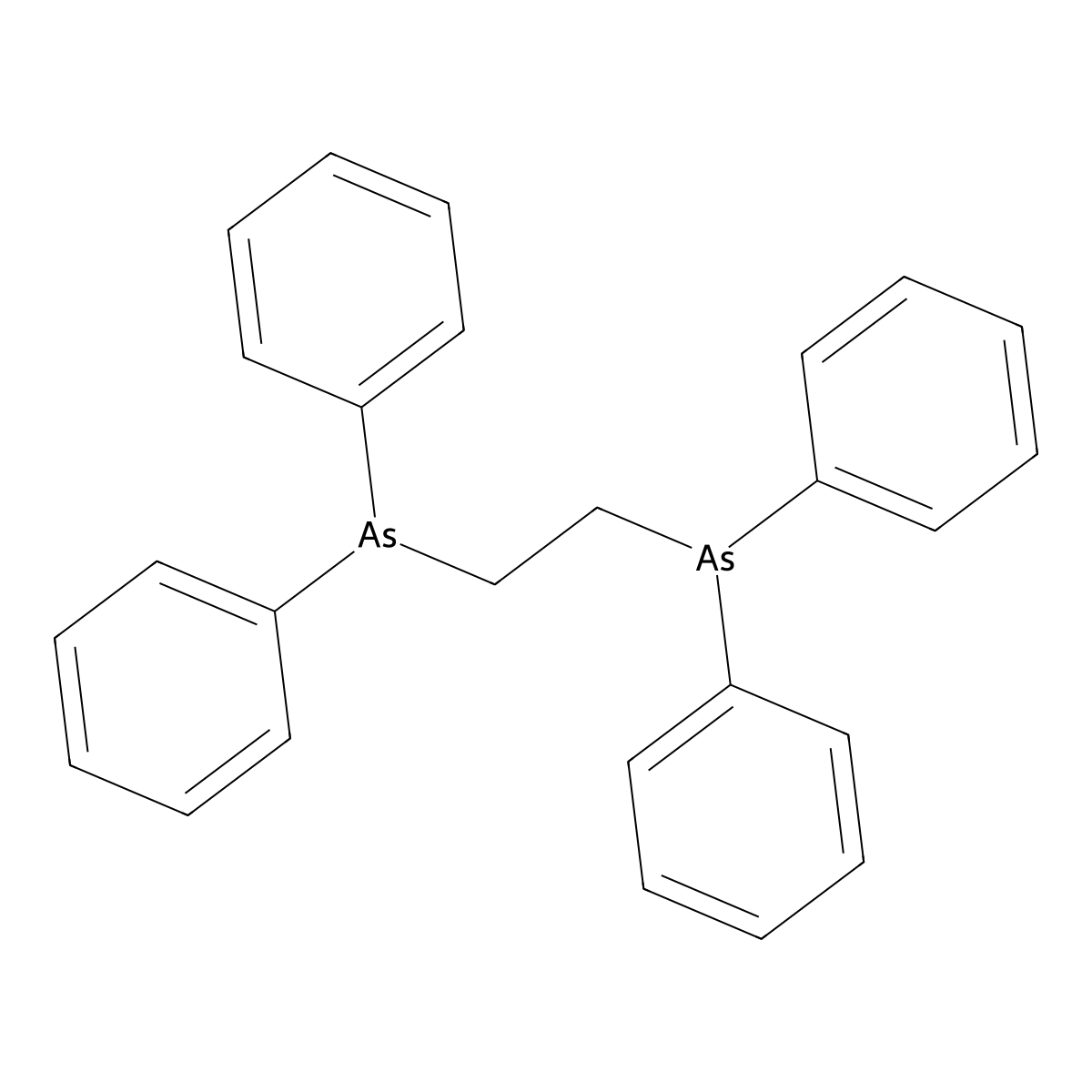 Ethylenebis(diphenylarsine) molecular structure, CAS 4431-24-7