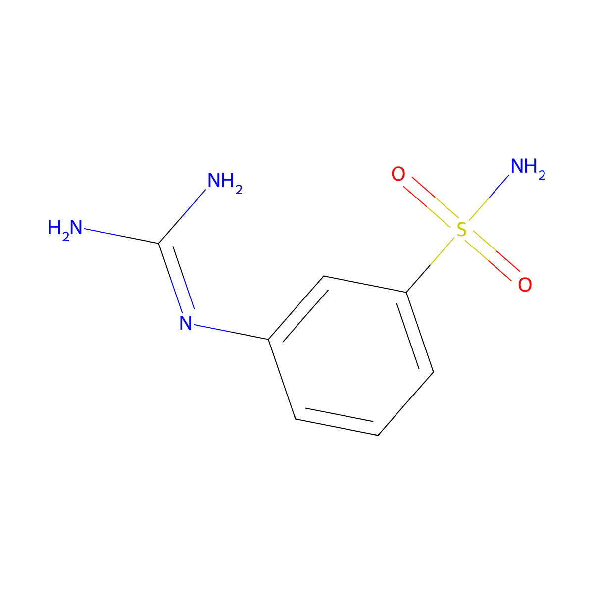 3-Guanidinobenzenesulfonamide molecular structure, CAS 4431-64-5