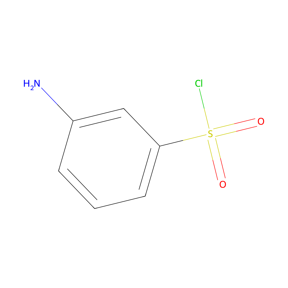 3-Aminobenzene-1-sulfonyl chloride molecular structure, CAS 4431-74-7